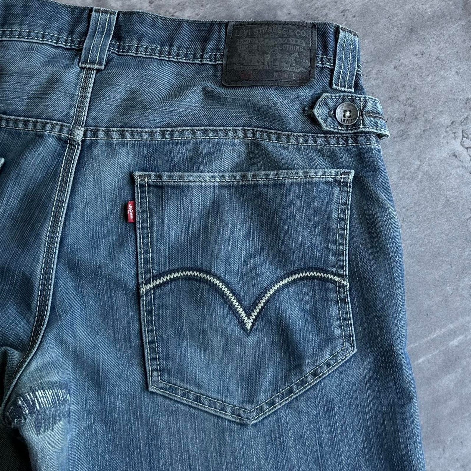 Levi's × Levi's Vintage Clothing × Vintage Vintage Y2K Levi’s Embroidered Cyber Tech Grunge Denim Jeans Size US 36 / EU 52 - 3 Thumbnail