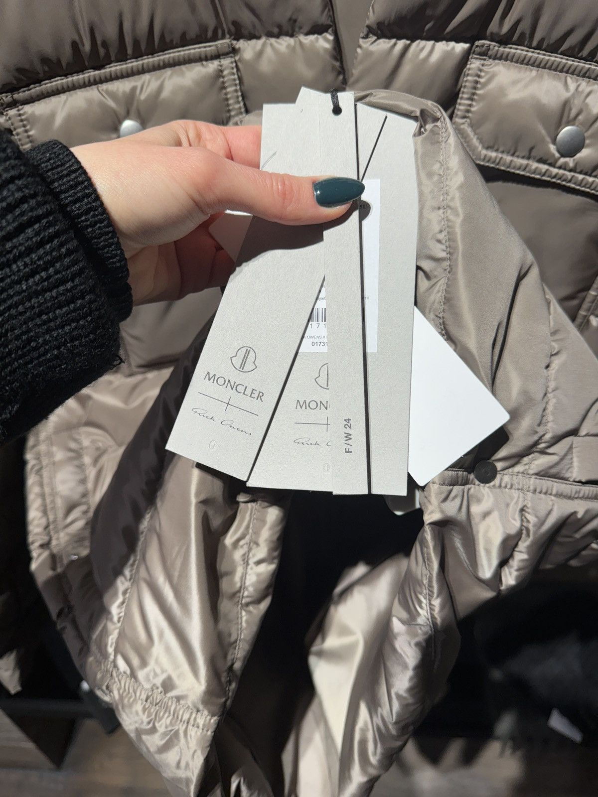 Moncler × Rick Owens Last Rick Owens x Moncler Webbing Trimmed Quilted Jacket Size XS / US 0-2 / IT 36-38 - 5 Thumbnail