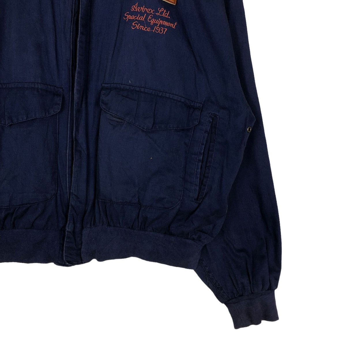 Avirex 🔥VTG 80’s BRIEFING TIME AVIREX BOMBER JACKET LEATHER COLLAR Size US M / EU 48-50 / 2 - 8 Thumbnail