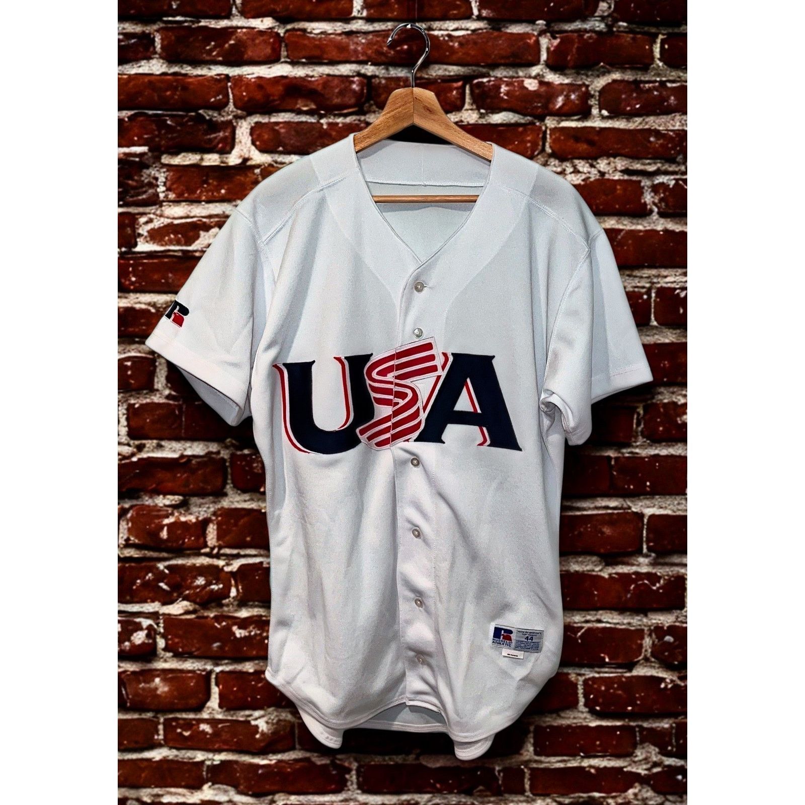 Russell Athletic Team USA Baseball Jersey Russell Athletic Olympics Sz 44 (L) Size US L / EU 52-54 / 3 - 3 Thumbnail