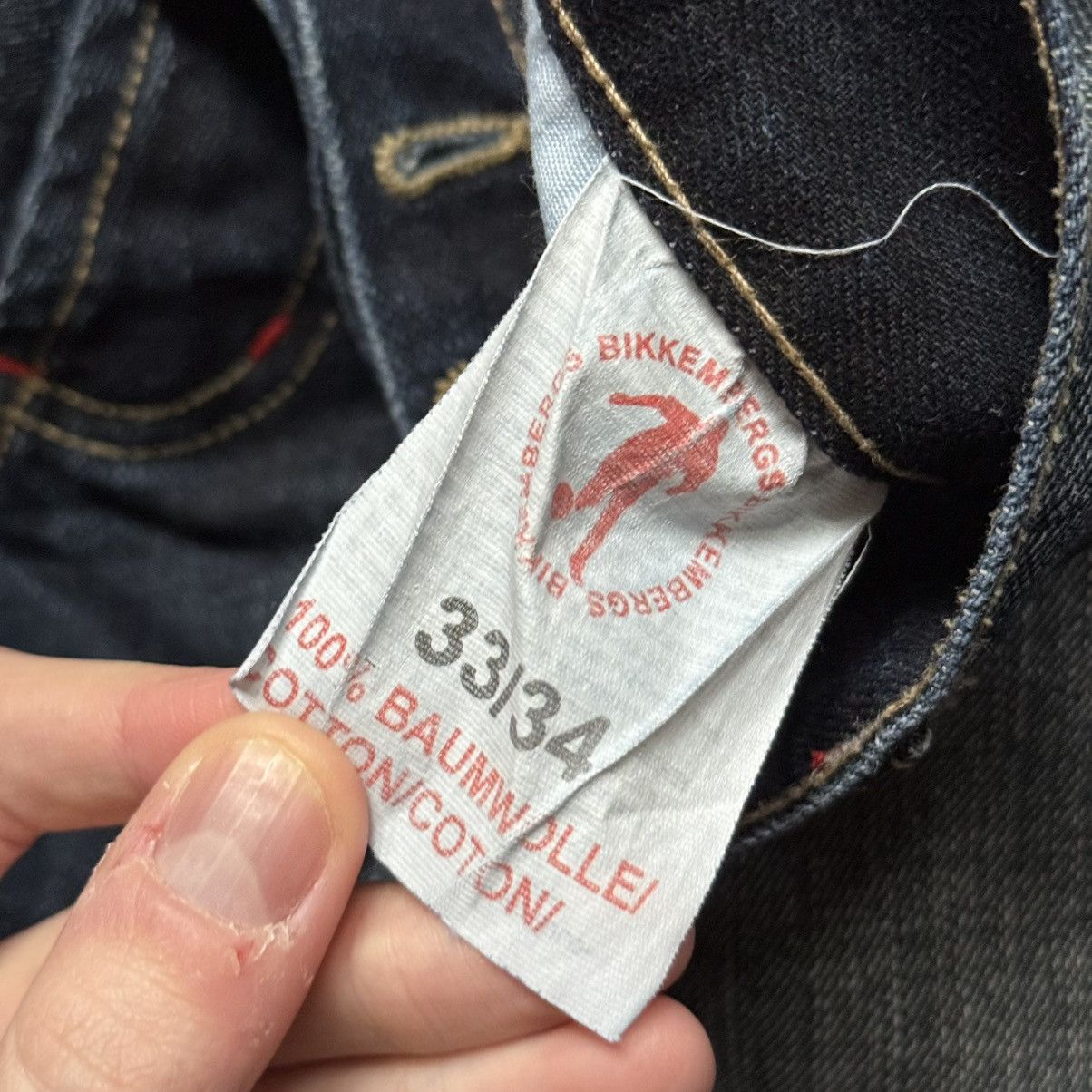 Dirk Bikkembergs 📌 Vintage Y2K Dirk Bikkembergs Baggy Soccer Washed Jeans Size US 33 - 11 Thumbnail