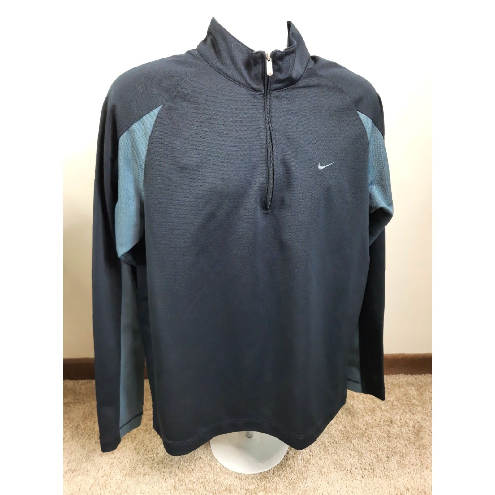 Nike Nike Dri-Fit Quarter Zip Pullover Mens Size Medium Blue 1/4 Zip Pullover Sweatshirt Regular Fit Sport Activewear Shirt Size US M / EU 48-50 / 2 - 5 Thumbnail