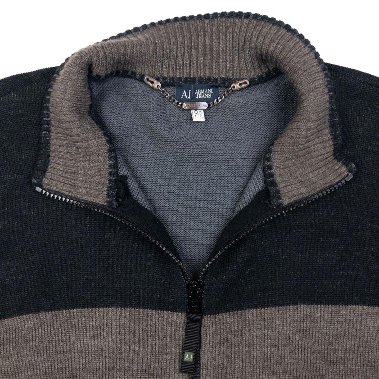 Other Vintage Armani Jeans Zip Up Jumper Size XL Size US XL / EU 56 / 4 - 3 Thumbnail