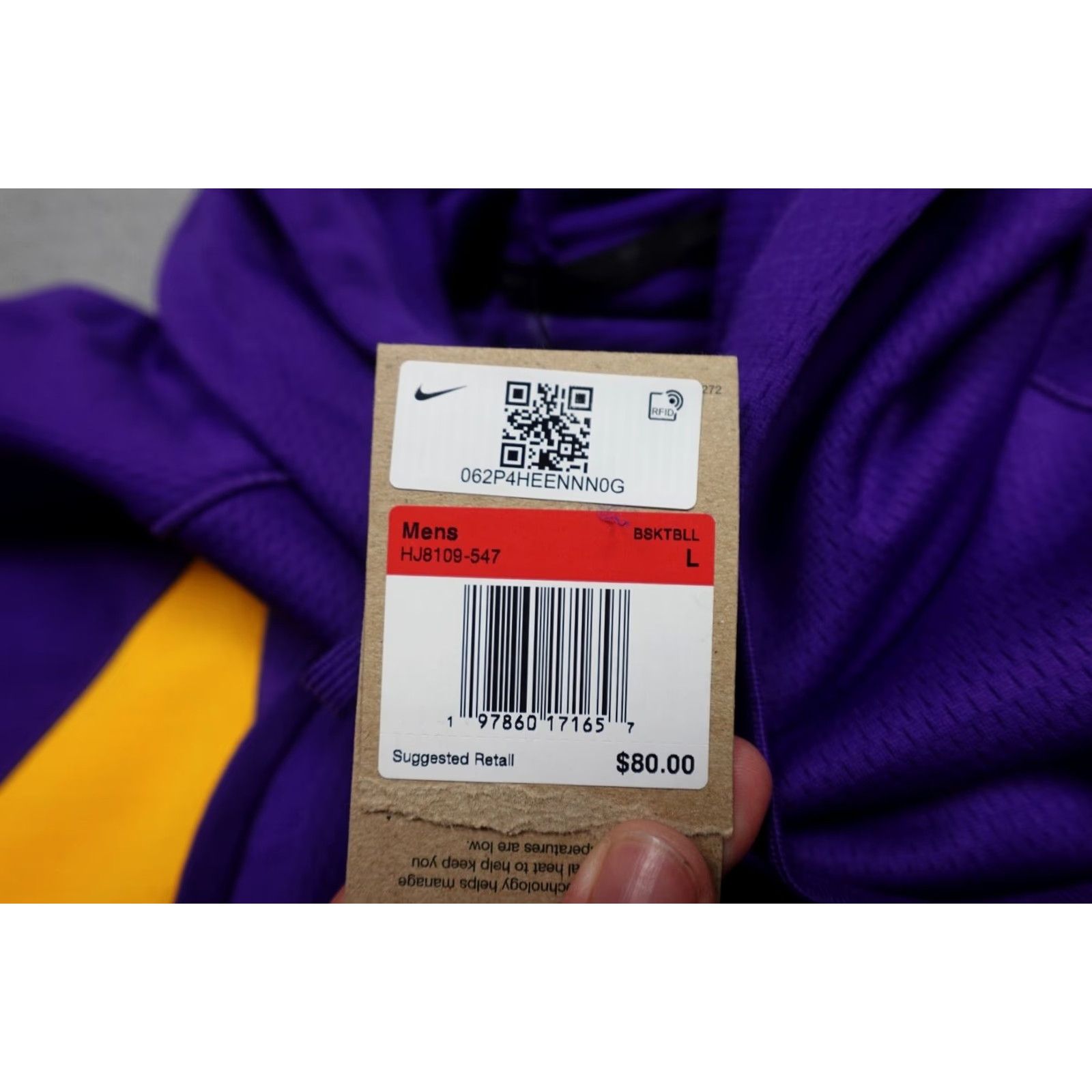 Nike Nike Kobe Hoodie Mens Large Purple Sweatshirt Sweater Basketball Therma-Fit Size US L / EU 52-54 / 3 - 4 Thumbnail