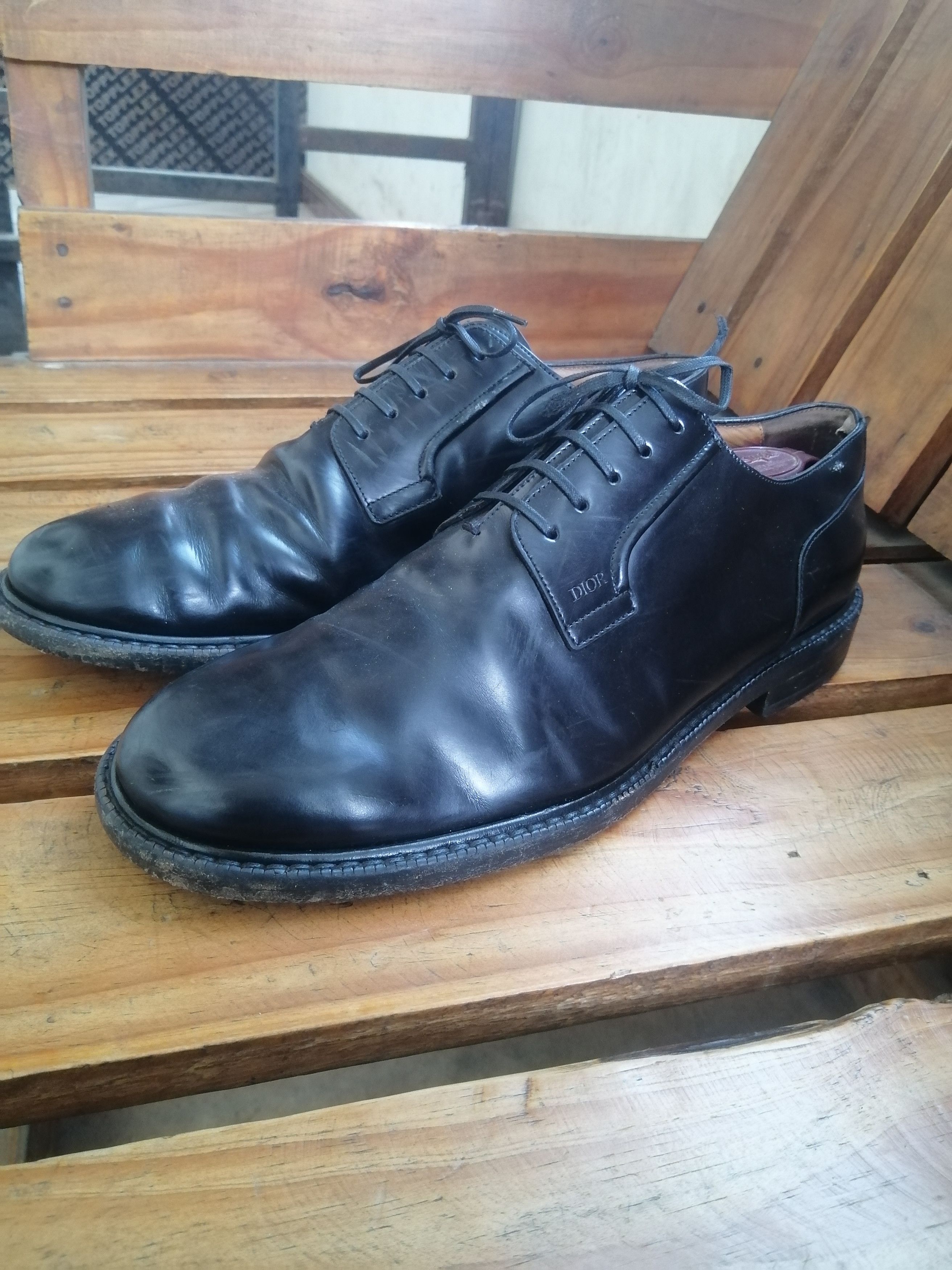 Dior Dior Black Leather Derby Dress Shoes Size 42 – Made in Italy Size US 9 / EU 42 - 6 Thumbnail