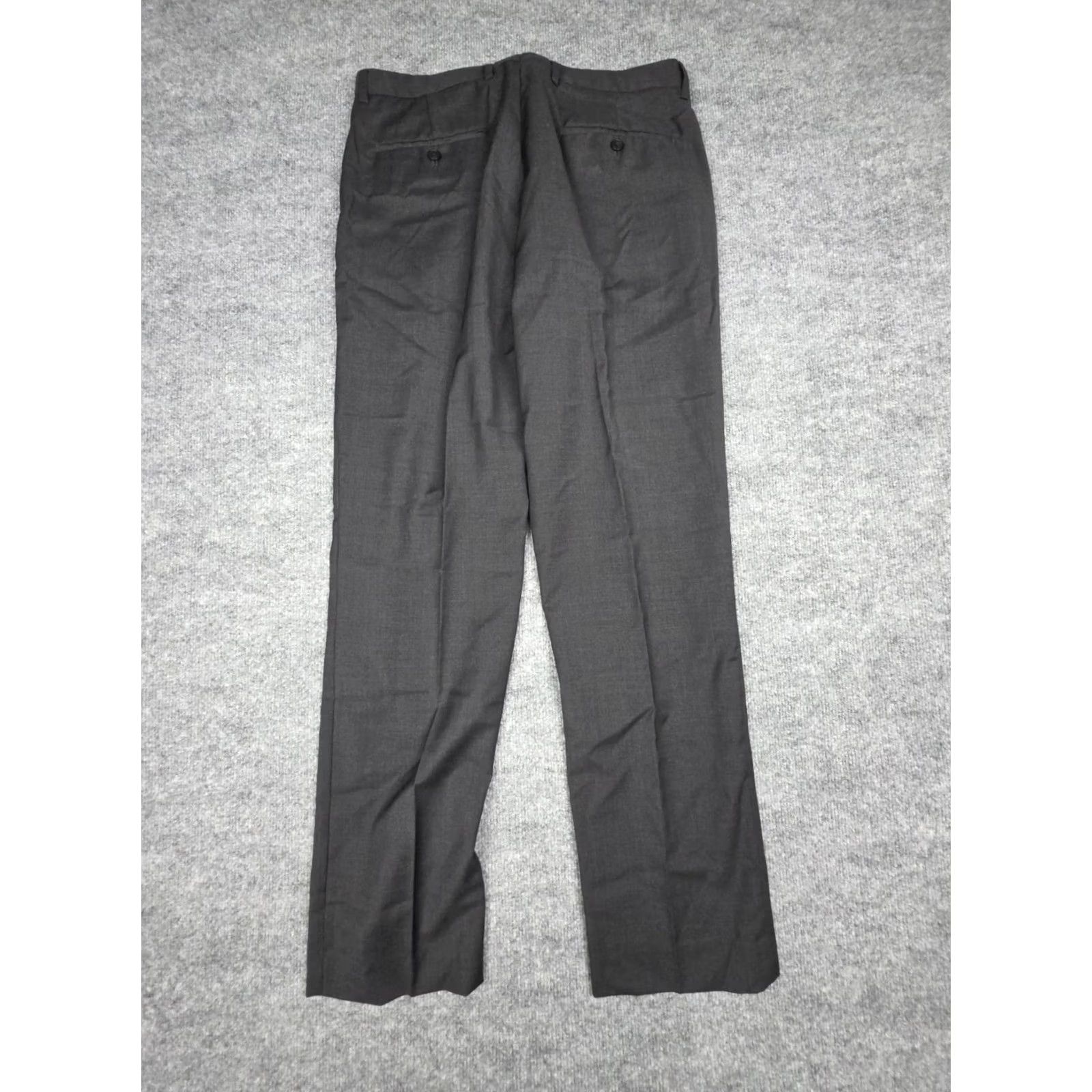 J.Crew VINTAGE J.CREW Wool Dress Pants Men 32 x 32 Gray Lined Creased Straight Leg Size US 32 / EU 48 - 2 Thumbnail