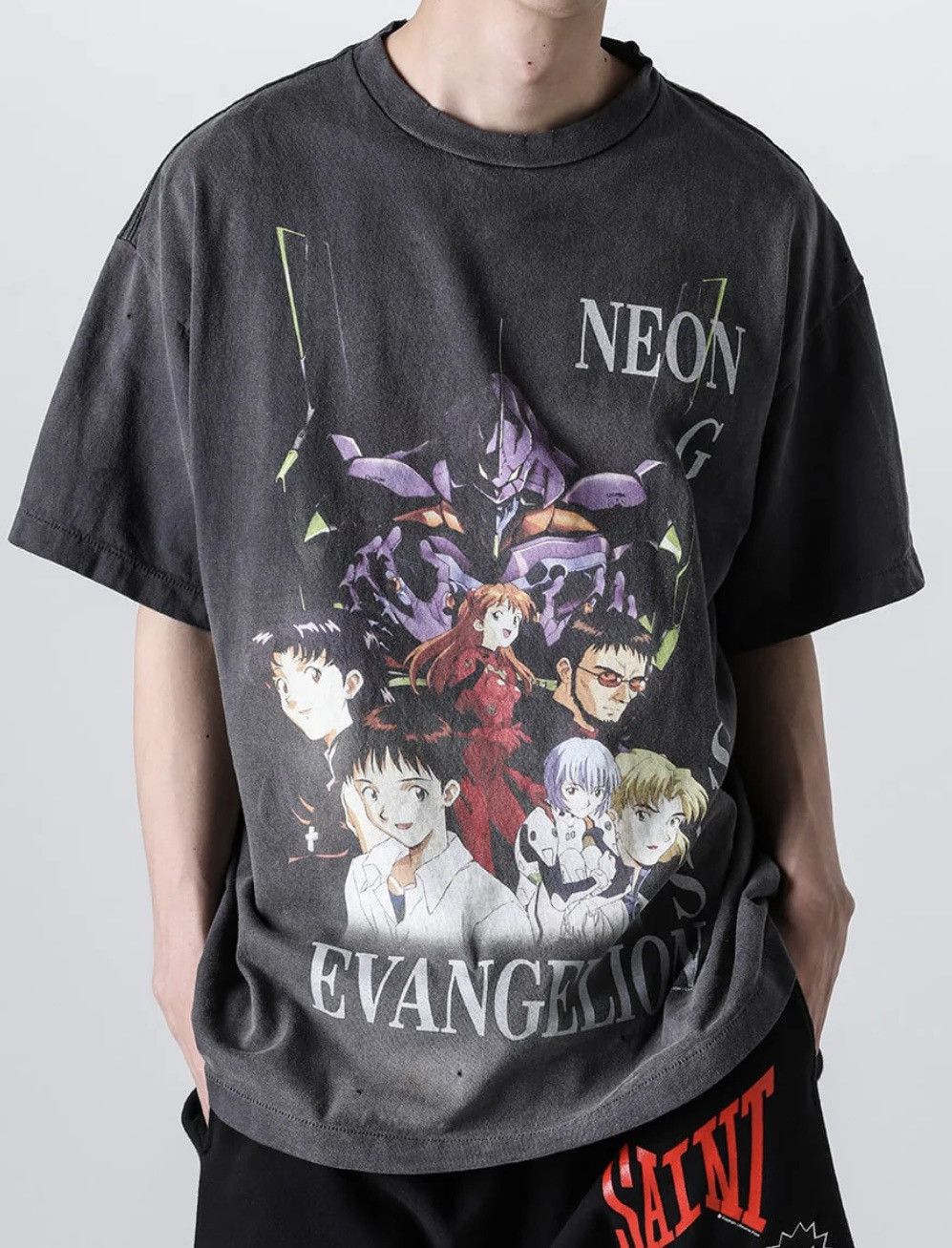 image of Saint Michael Evangelion Tee in Black, Men's (Size 2XL)