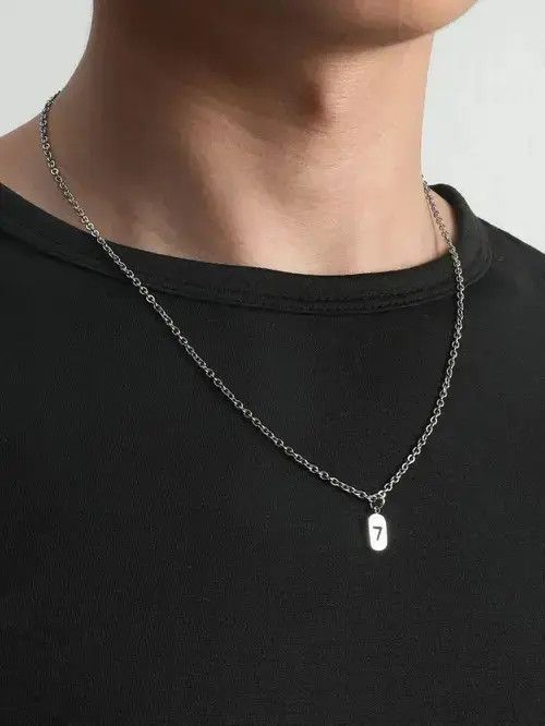 Jewelry Retro Punk Minimal Vintage Chain Necklace Stainless Steel Size ONE SIZE - 2 Thumbnail