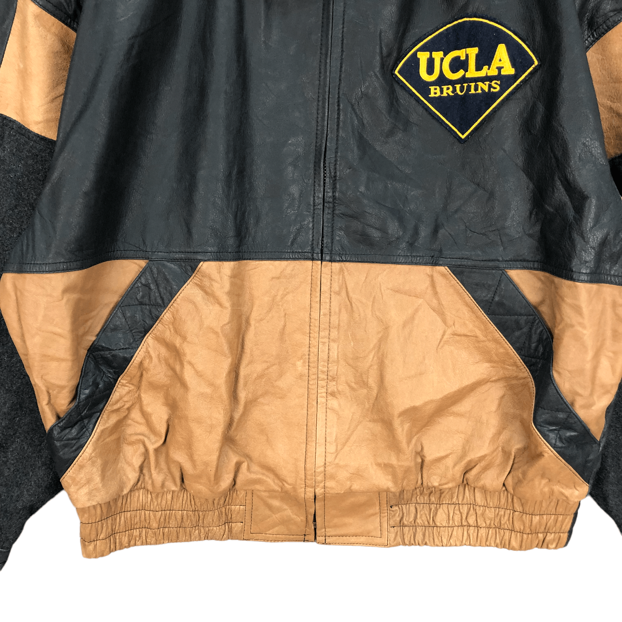 Japanese Brand J ELKINS BY ALAMO UOMO UCLA BRUINS WOOL LEATHER JACKET #6343 Size US XL / EU 56 / 4 - 9 Thumbnail