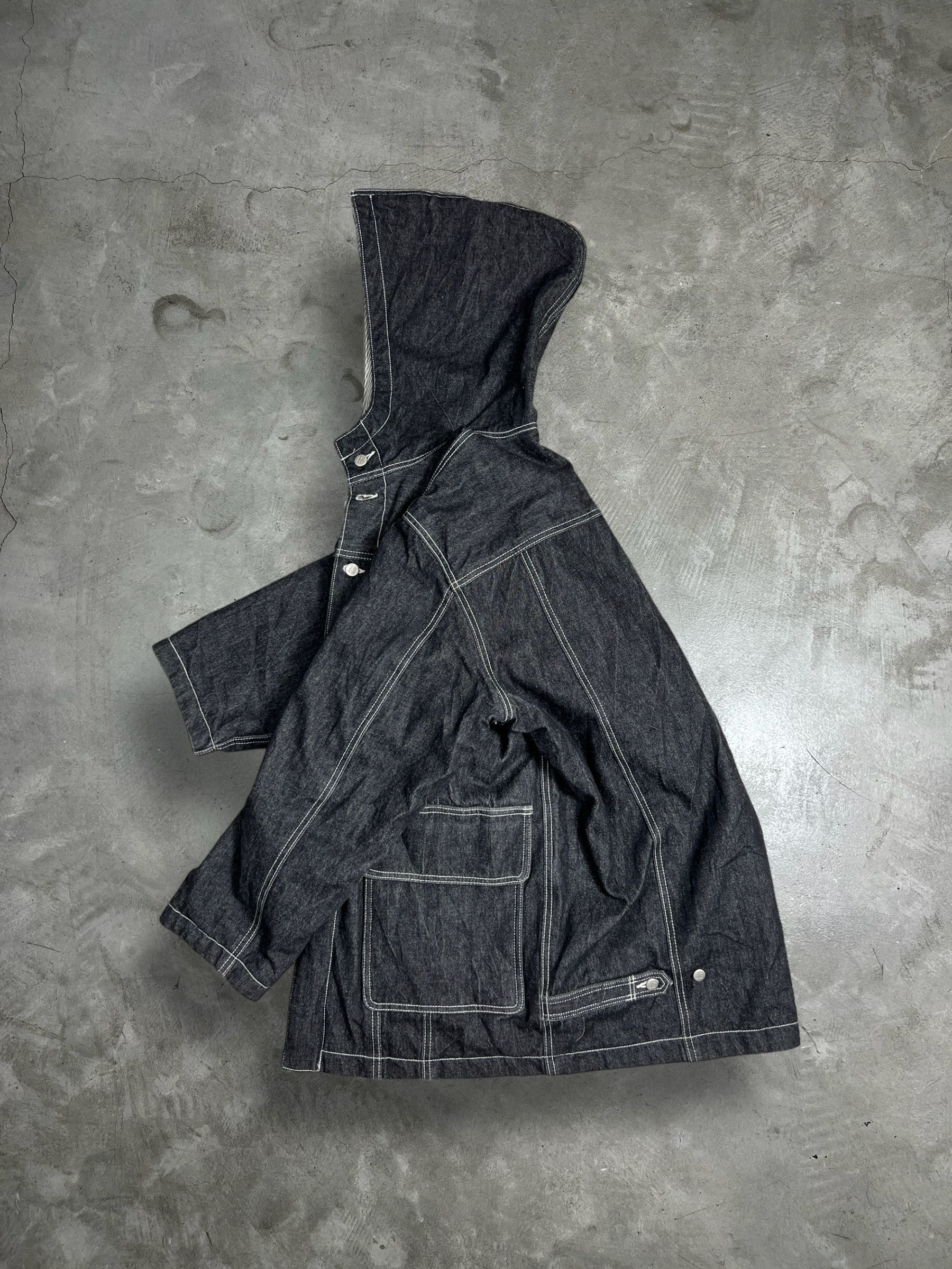 Issey Miyake Vintage ISSEY MIYAKE Lined Denim Hoodie Parka (9) GTMPT714 Size US L / EU 52-54 / 3 - 3 Thumbnail