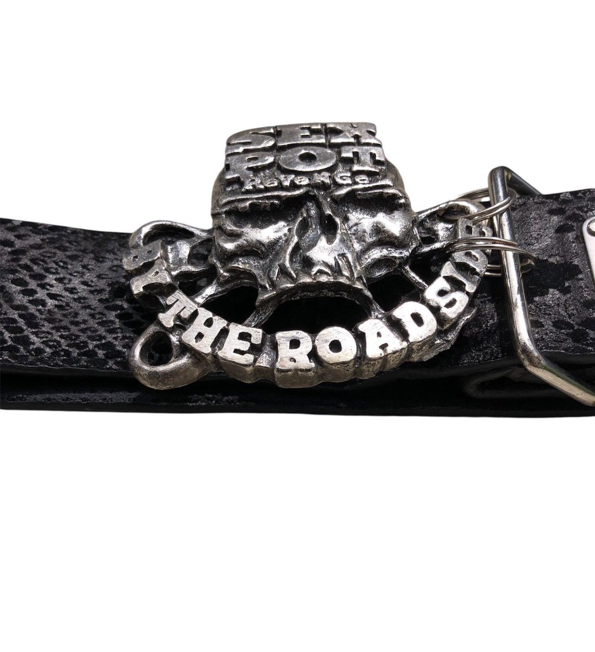 Sex Pot ReVeNGe Sex Pot Skull Buckle Snake Skin Belt Bondage Style Size ONE SIZE - 16 Thumbnail