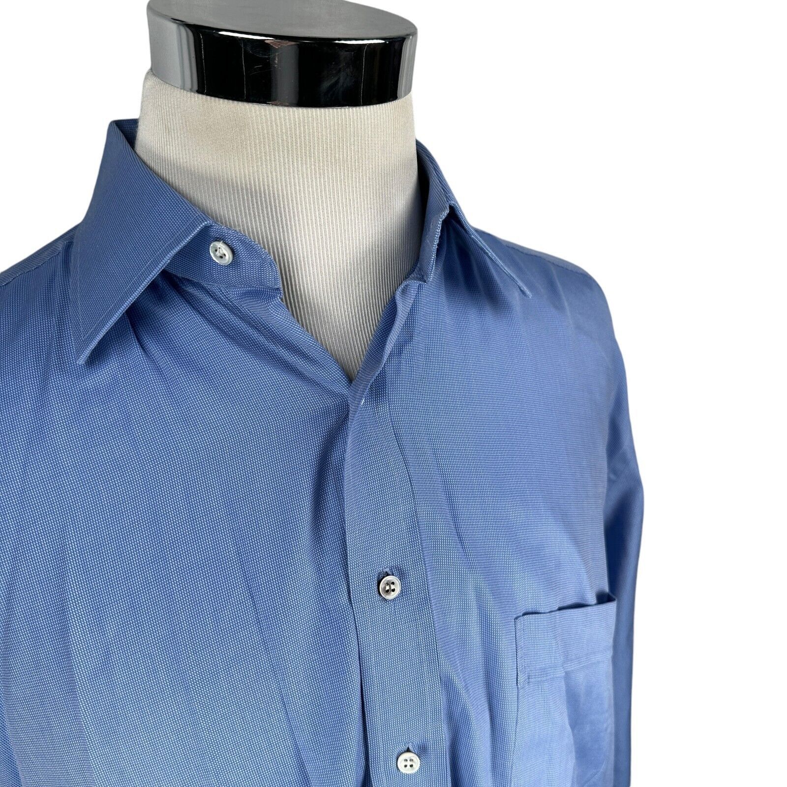 The Unbranded Brand Marol Bologna Dress Shirt Men’s 43 / 17 Blue Long Sleeve Size US XL / EU 56 / 4 - 2 Thumbnail