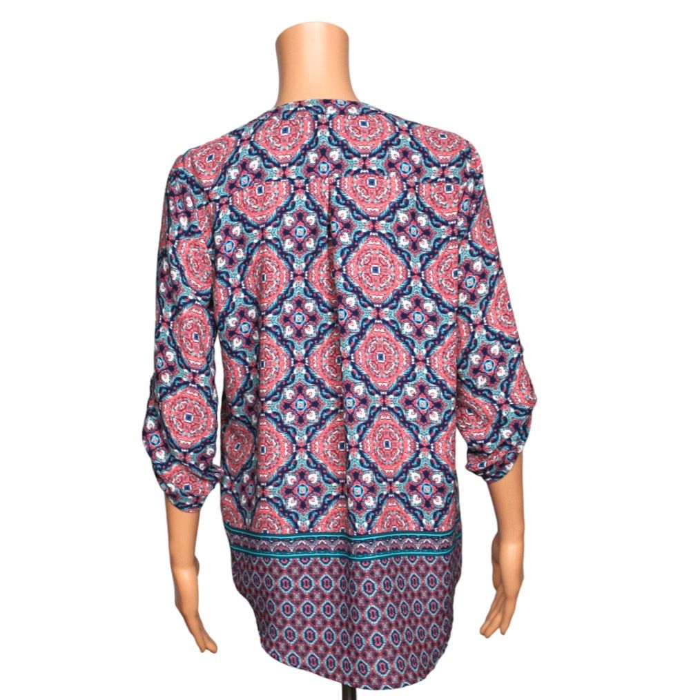 Other Pink Rose 3/4 Sleeve Sheer Top Women's Size Medium Size M / US 6-8 / IT 42-44 - 3 Thumbnail