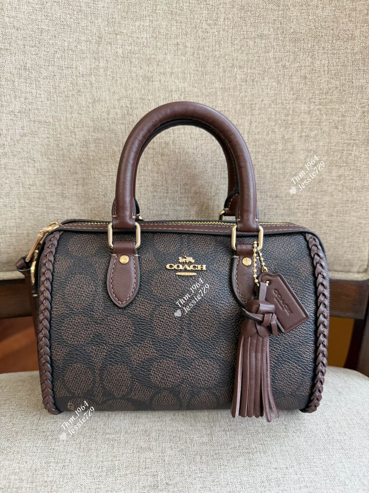 Coach NWT Coach Mini Rowan Crossbody Bag In Signature Denim CY742