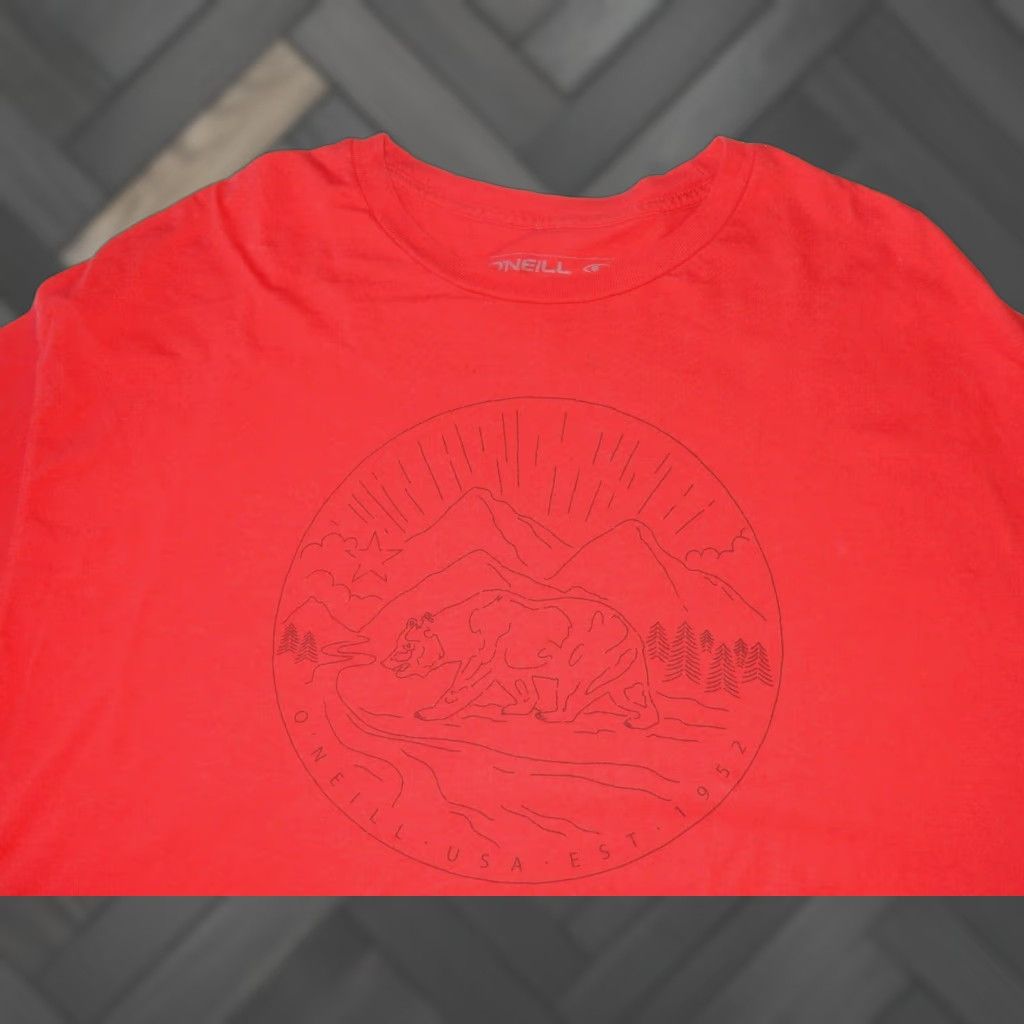 O'Neill VINTAGE O'Neill Men's Short Sleeve T-Shirt XL Cotton Red Casual Clothing Size US XL / EU 56 / 4 - 1 Thumbnail