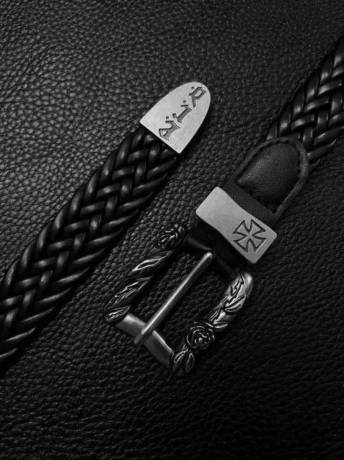 Jewelry Braided Leather Belt Size ONE SIZE - 6 Thumbnail