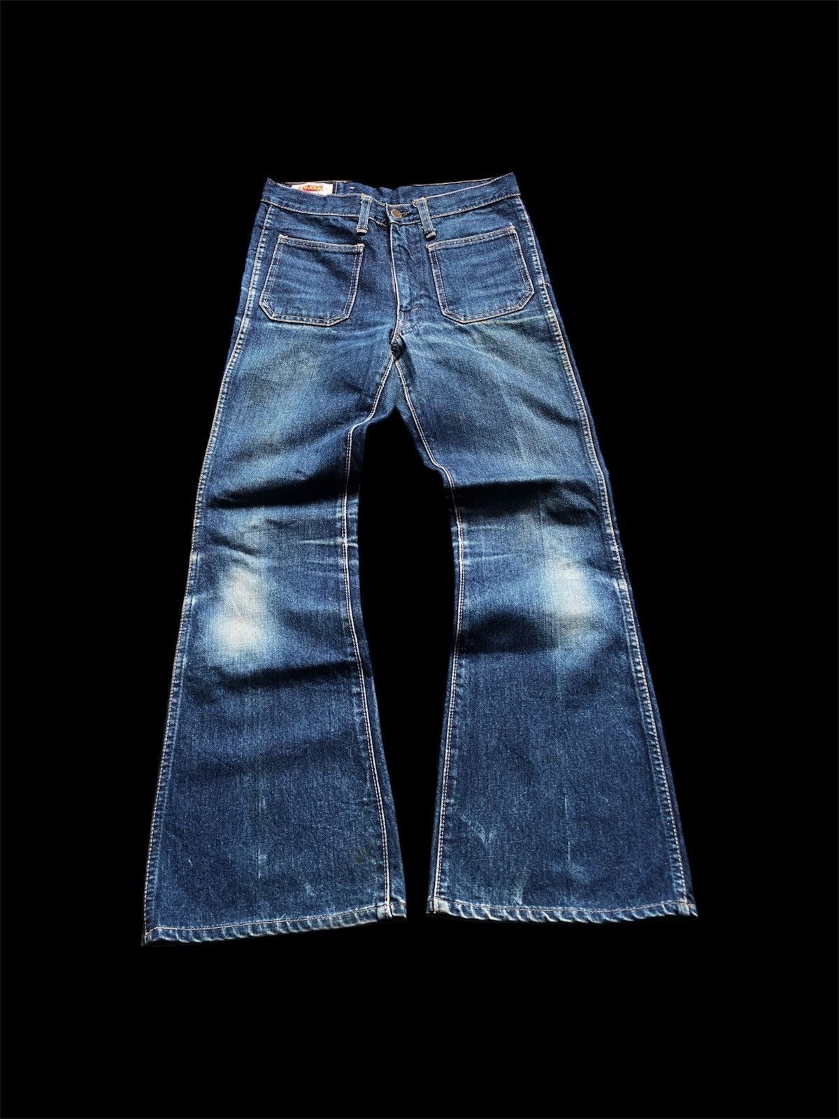 Big John BIGJHON SUPER FLARE BELL BOTTOM SCOVILL BUSHPANTS Size US 27 - 1 Thumbnail