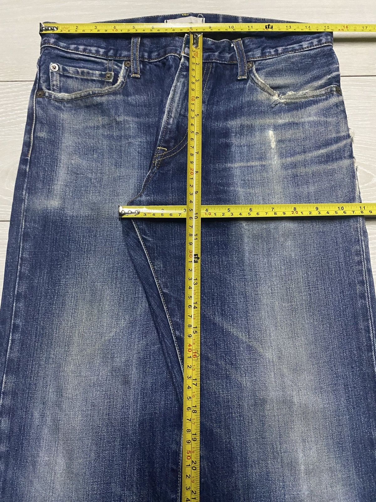Uniqlo Vintage Japanese Uniqlo Faded Wash Destroy Slim Jeans Size US 30 / EU 46 - 13 Thumbnail