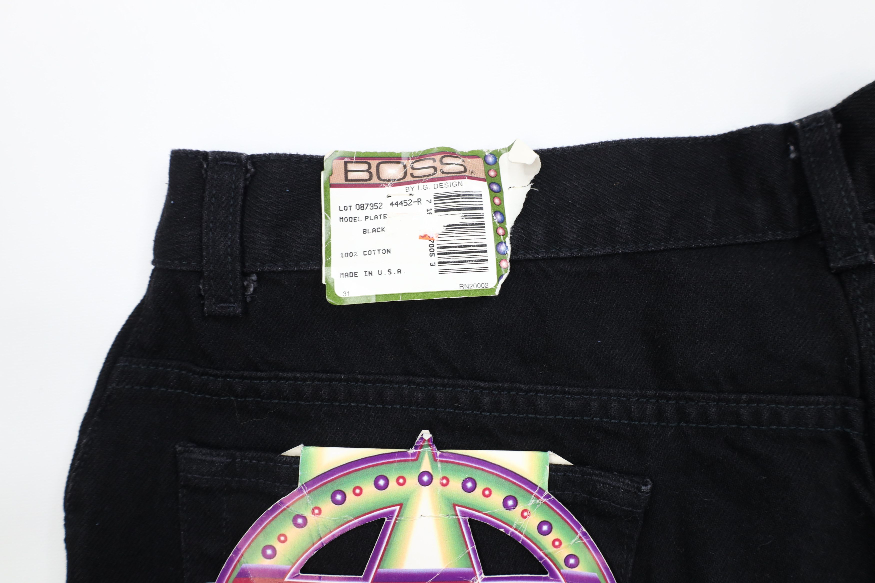 Vintage Deadstock Vintage 90s Boss Baggy Fit Denim Shorts Black USA Size US 40 / EU 56 - 15 Thumbnail