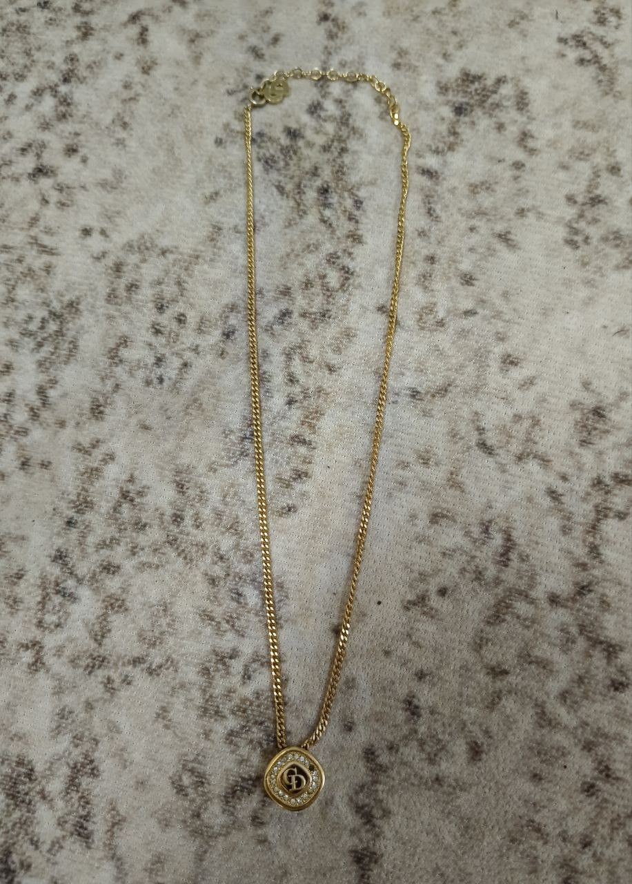 Dior CHRISTION DIOR NECKLACE METAL RINSTONE GOLD CD LOGO Size ONE SIZE - 2 Thumbnail