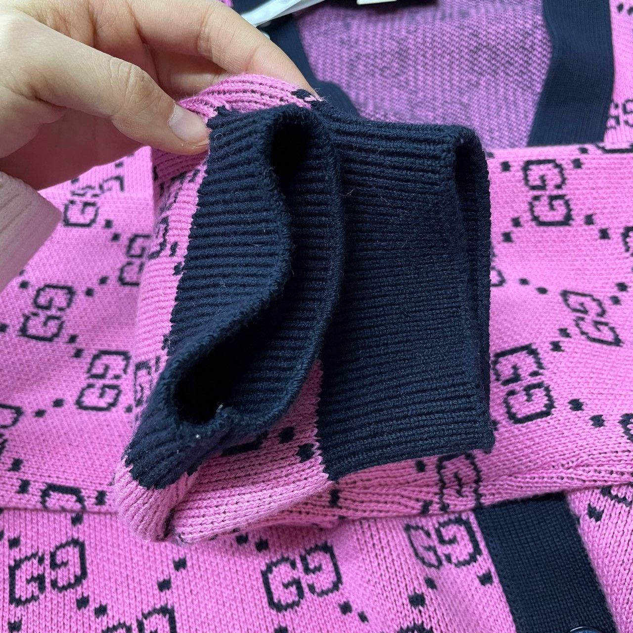 Gucci Gucci Pink full-print cardigan sweater 2501-Nextarrow Size US XS / EU 42 / 0 - 4 Thumbnail