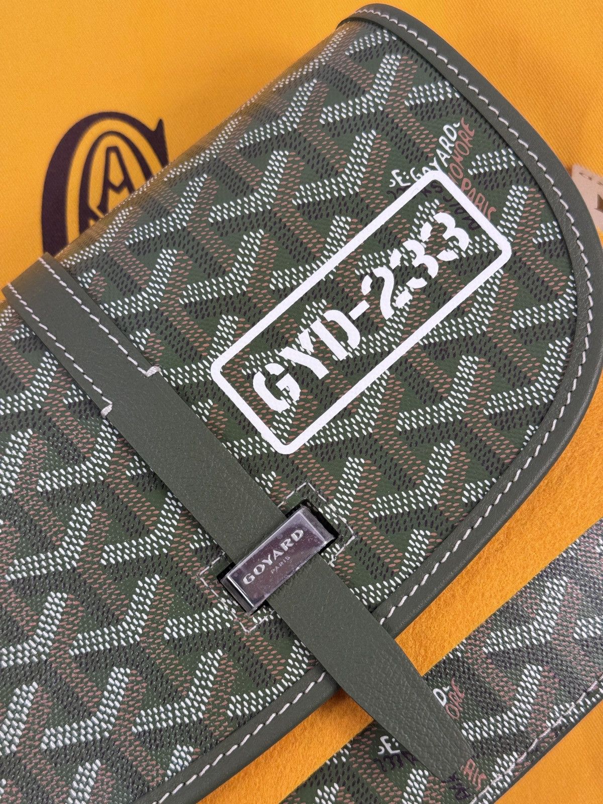 Goyard ARMY GREEN HAND PAINTED BELVEDERE PM *LIMITED EDITION* BAG Size ONE SIZE - 5 Thumbnail