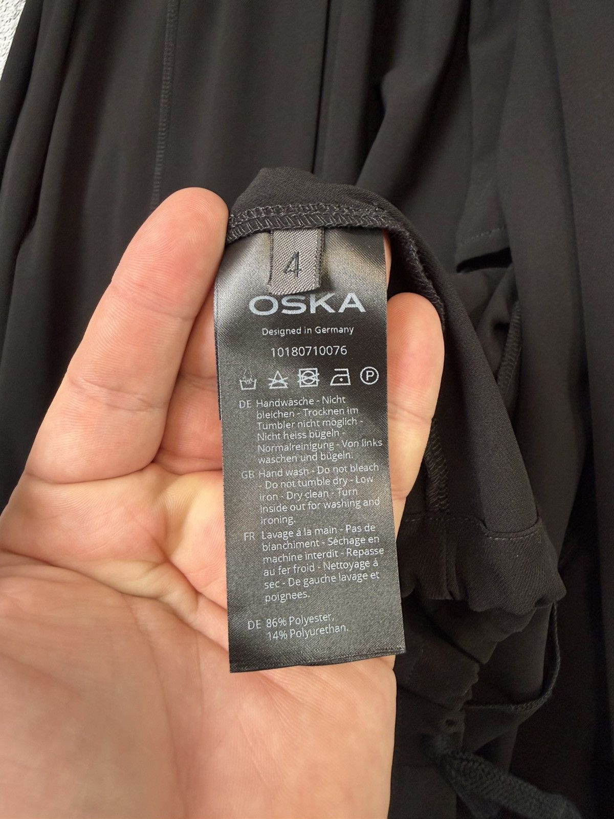 OSKA OSKA Black Lagenlook Duster Robe Open Front Cardigan Coat Size L / US 10 / IT 46 - 16 Thumbnail