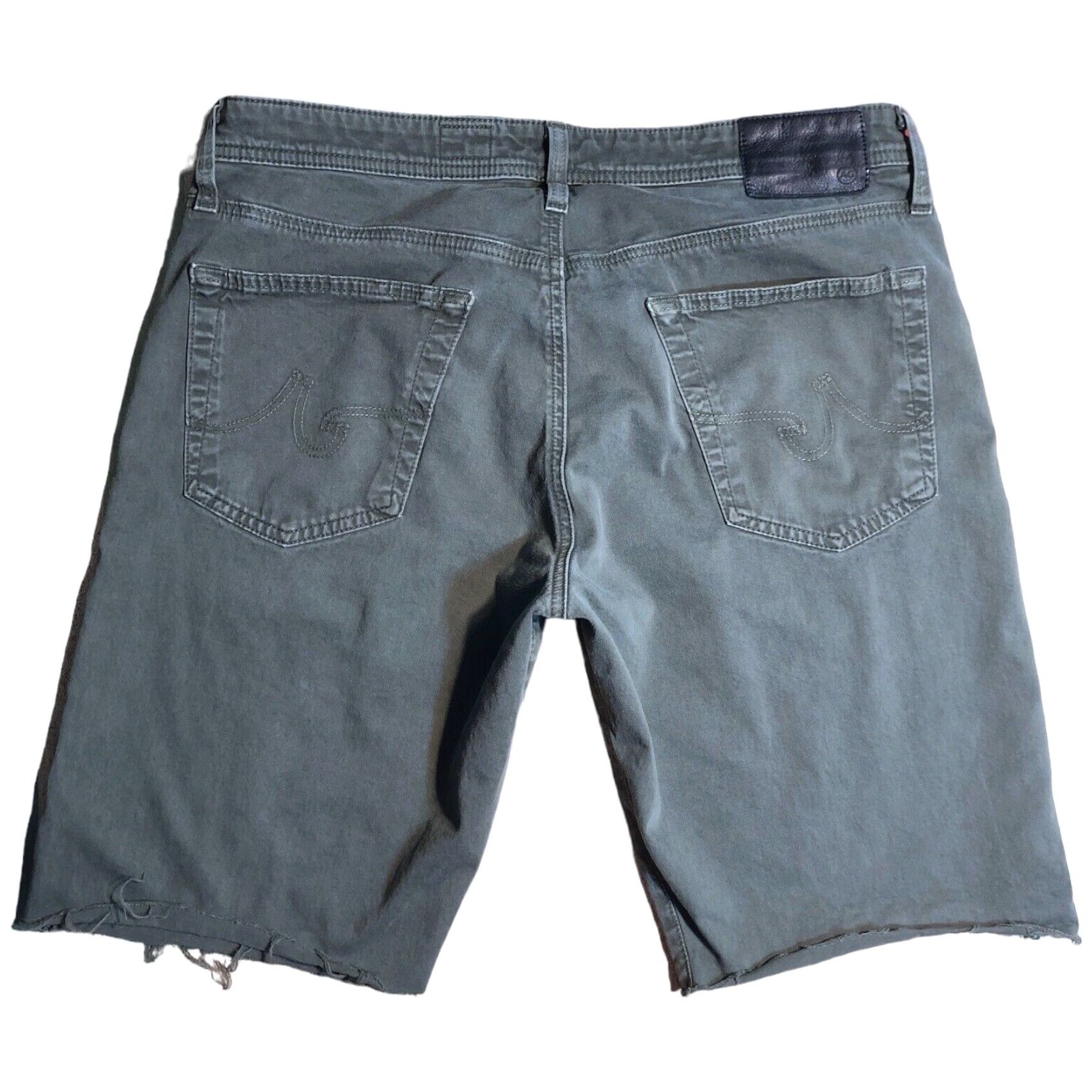 Toffs AG Adriano Goldschmied Men Shorts The Graduate Tailored Cut Offs Green Size US 34 / EU 50 - 2 Thumbnail