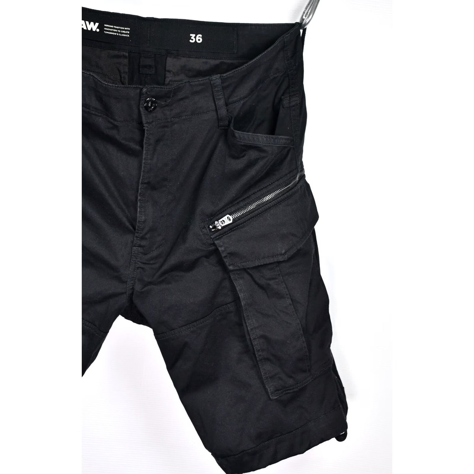 G-Star G-Star Raw Rovic Zip Relaxed Cargo Shorts Black Men's Size 36 Size US 36 / EU 52 - 3 Thumbnail