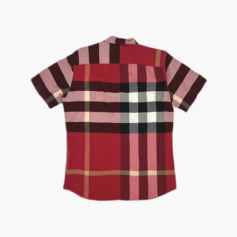 Burberry Burberry Red Check Short Sleeve Shirt 0079 Size US M / EU 48-50 / 2 - 1 Thumbnail