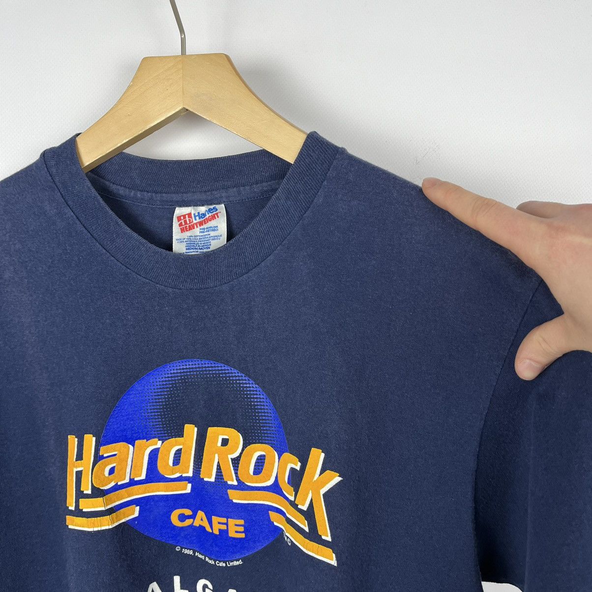 Hard Rock Cafe Vintage Hard Rock Cafe Calgary Hanes tee 1989 Size US M / EU 48-50 / 2 - 12 Thumbnail