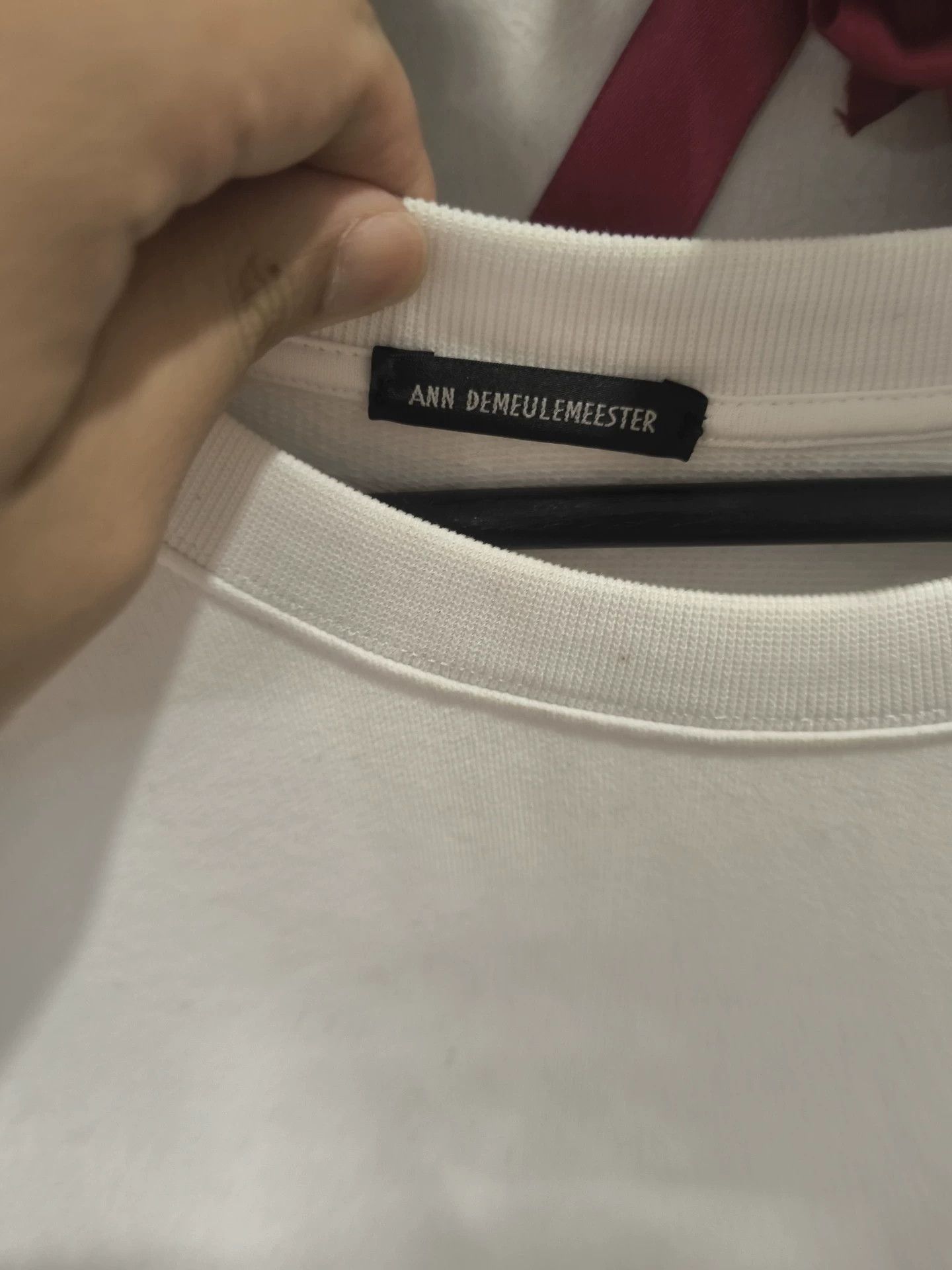 Ann Demeulemeester anndemeulemeester White ribbon embroidered sweatshirt Size US S / EU 44-46 / 1 - 5 Thumbnail