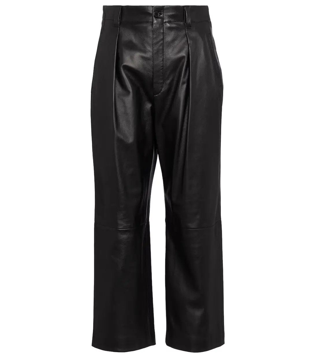 Saint Laurent Paris o1b1hav111224 Pleated Pants in Lambskin in Black Size 30" / US 8 / IT 44 - 1 Thumbnail