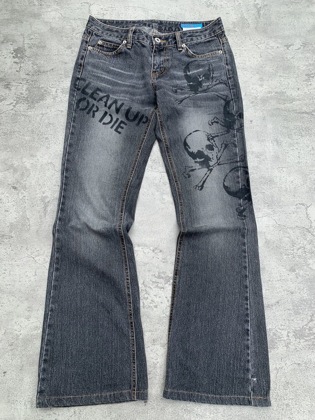 Katharine Hamnett London Archive Clean up or Die Katharine Hamnett London skull jeans Size US 28 / EU 44 - 1 Thumbnail
