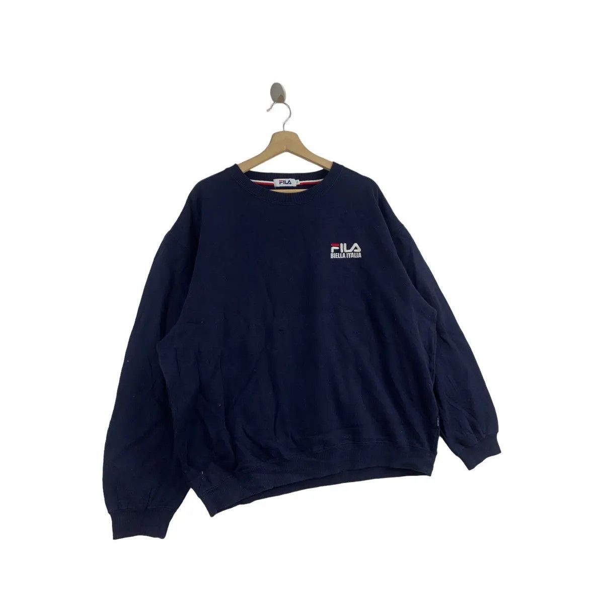 Fila Vintage FILA BIELLA ITALIA Embroidered Logo Sweatshirt Size 3XL / US 20-22 - 4 Thumbnail
