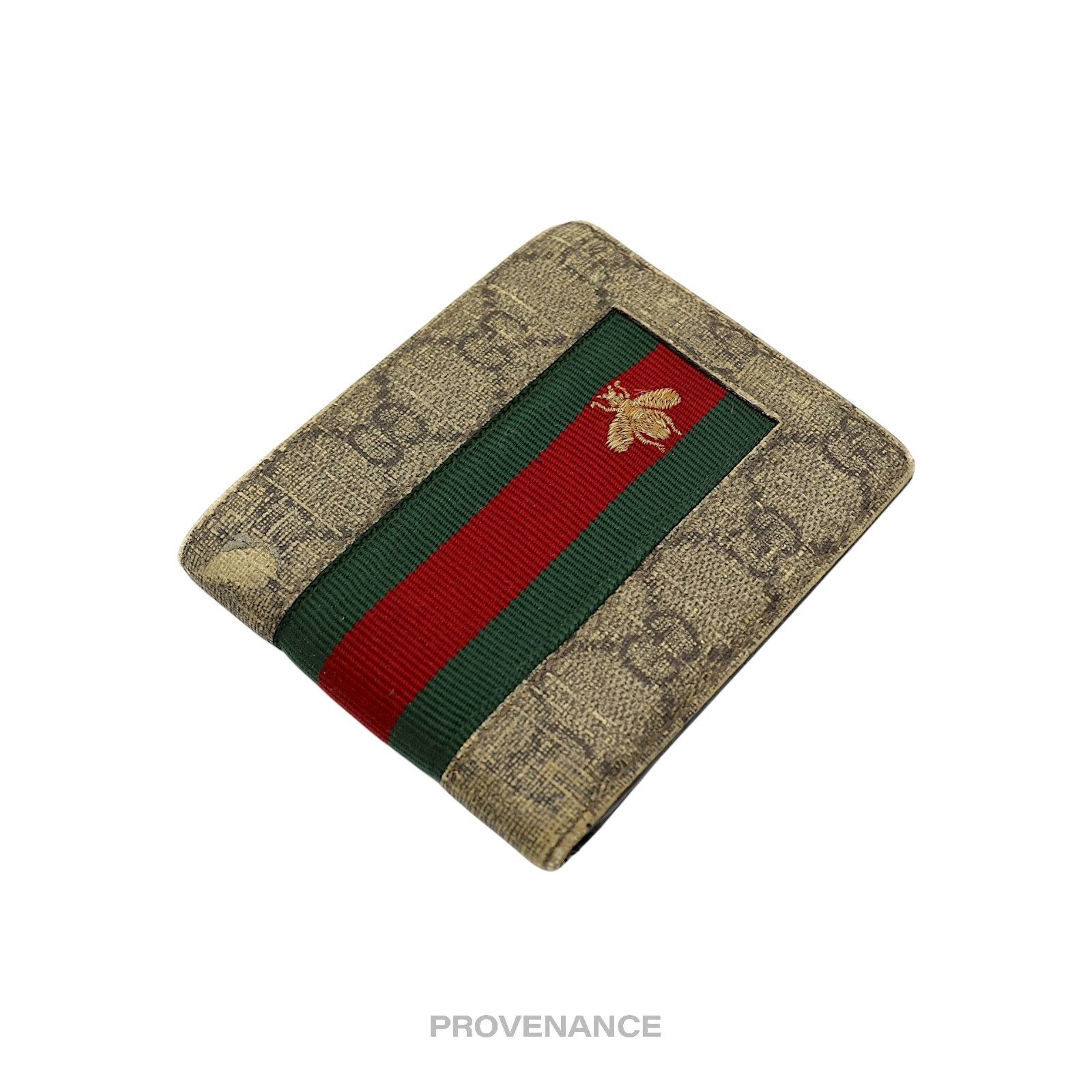 Gucci 🔴 Gucci GG Supreme 8CC Bifold Wallet - Signature Web Bee Size ONE SIZE - 4 Thumbnail