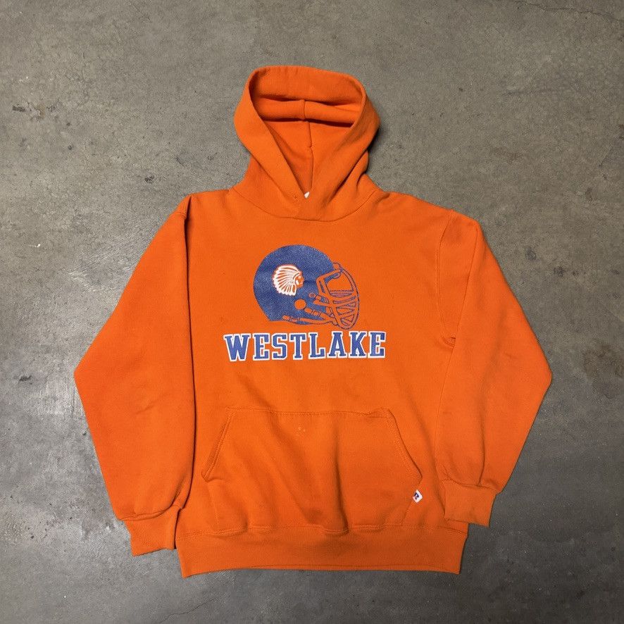 Russell Athletic Vintage 1990s Russell Athletic Hoodie Large Orange Size US L / EU 52-54 / 3 - 1 Thumbnail