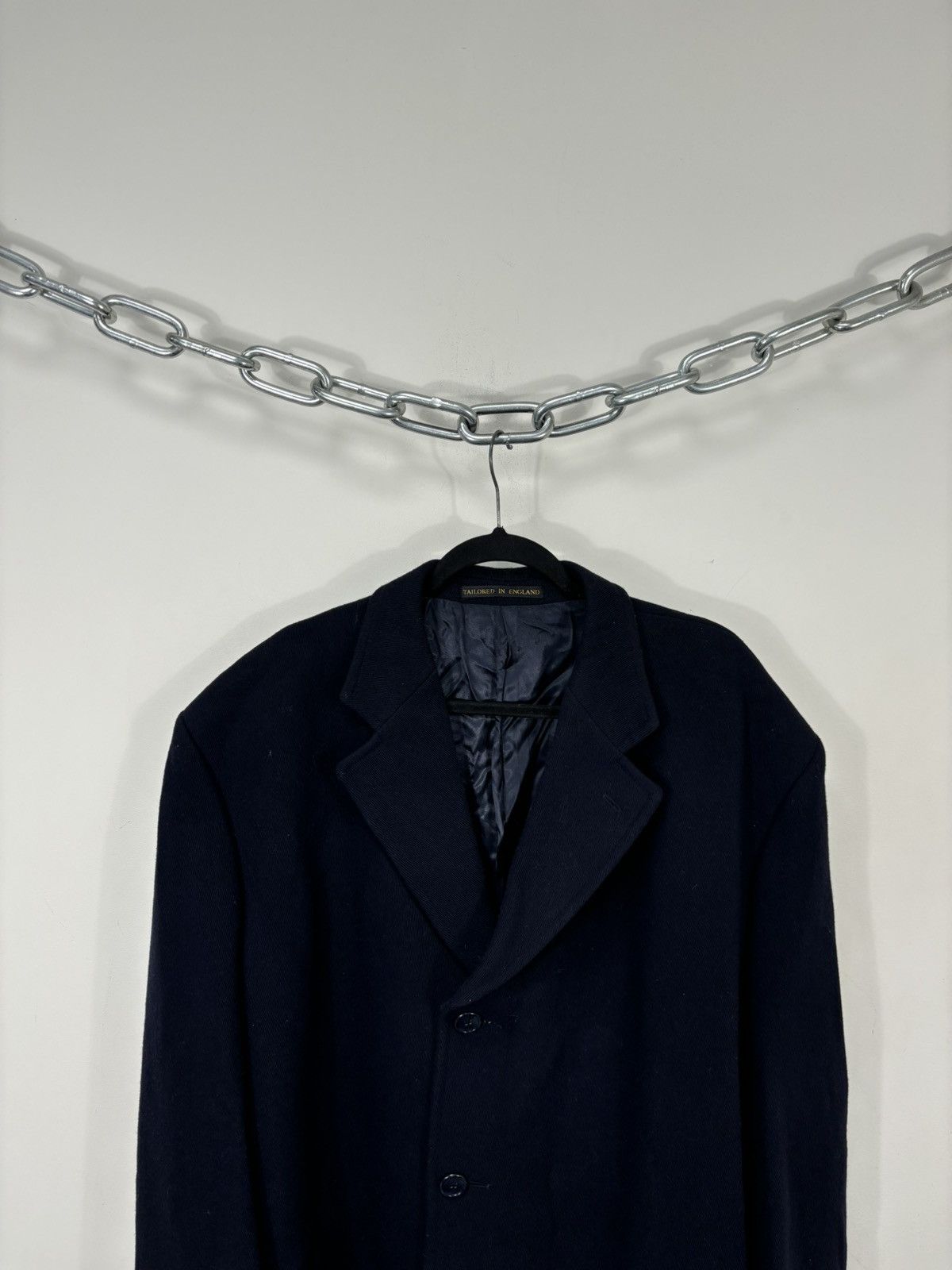 Other UK The British Tailor 350£ Men’s Navy Blue Wool Car Overcoat Size US XL / EU 56 / 4 - 4 Thumbnail
