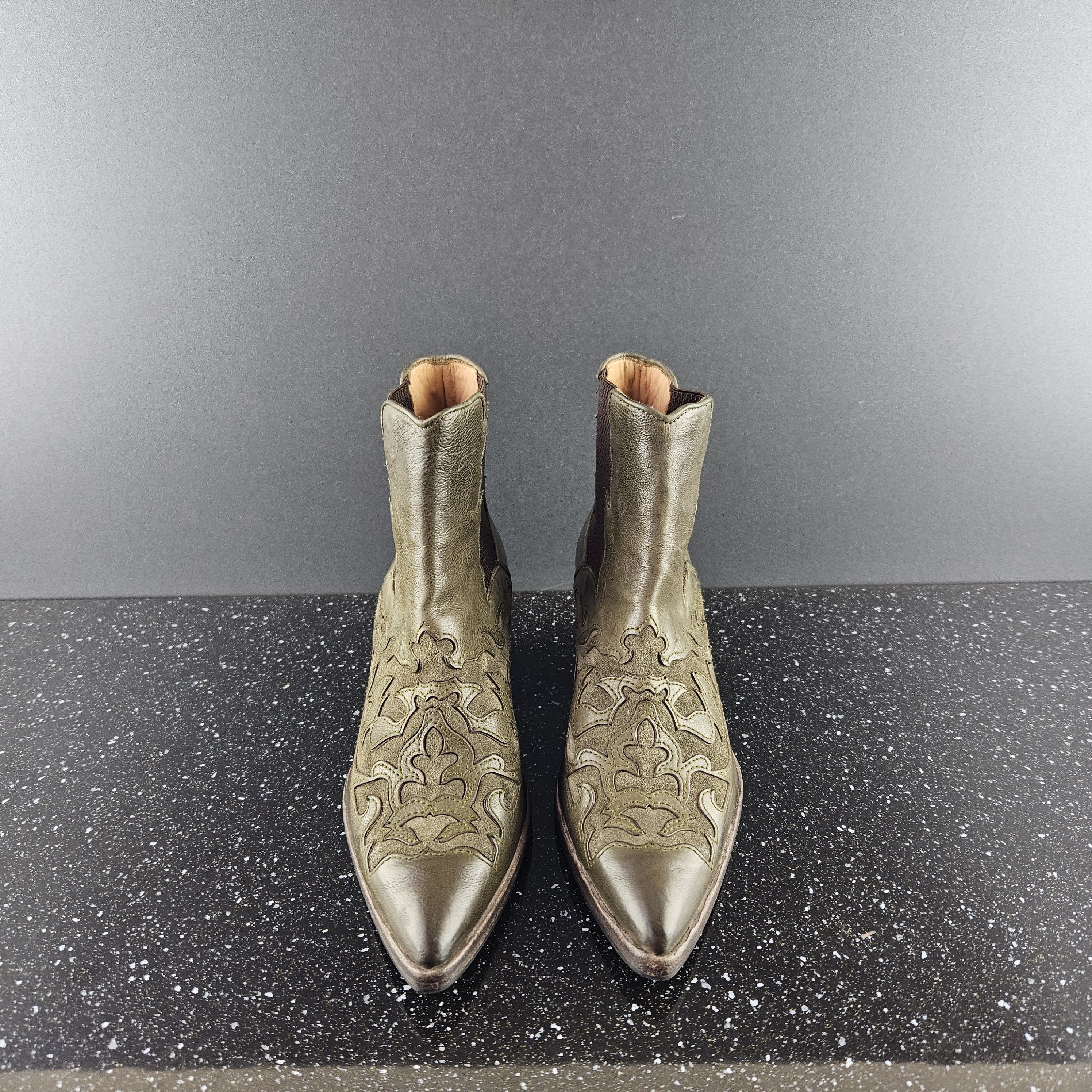 Alberto Fasciani Alberto Fasciani YARA 46036 Green Boots Sz 37 Size US 7 / IT 37 - 3 Thumbnail