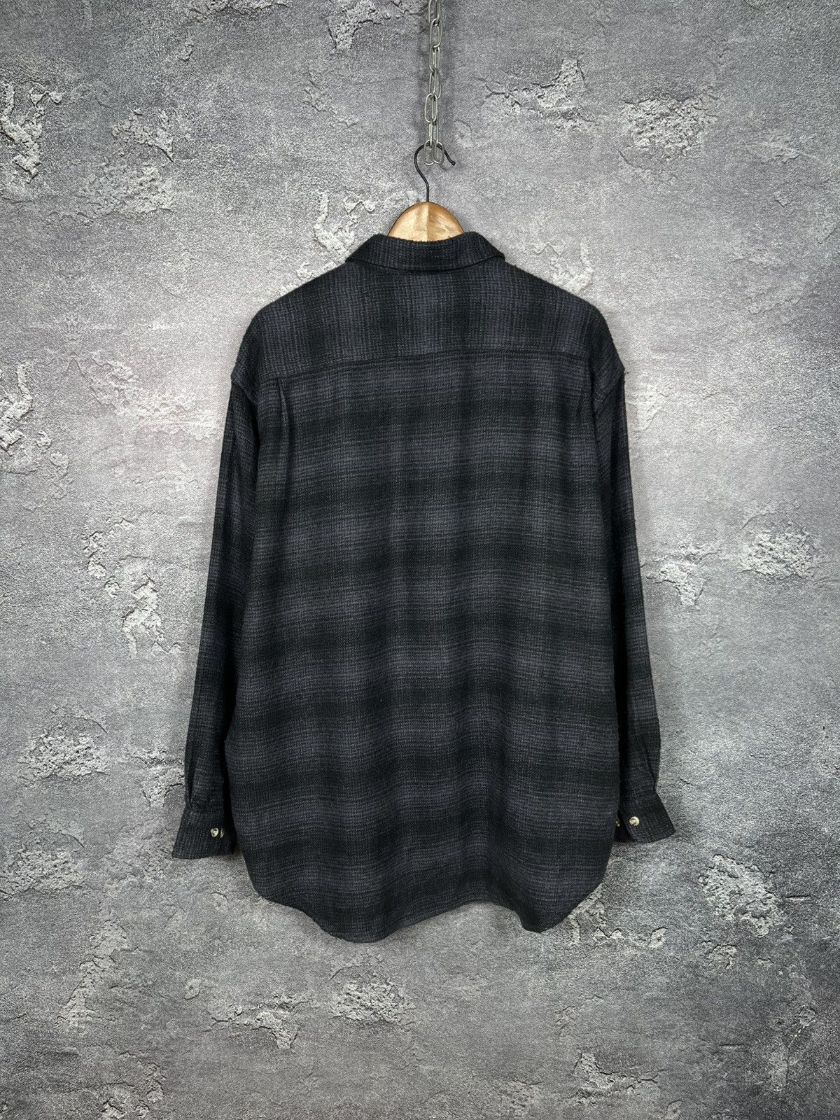 Kansai Yamamoto Vintage Kansai Yamamoto Oversized Wool Flannel Shirt Size US XXL / EU 58 / 5 - 7 Thumbnail