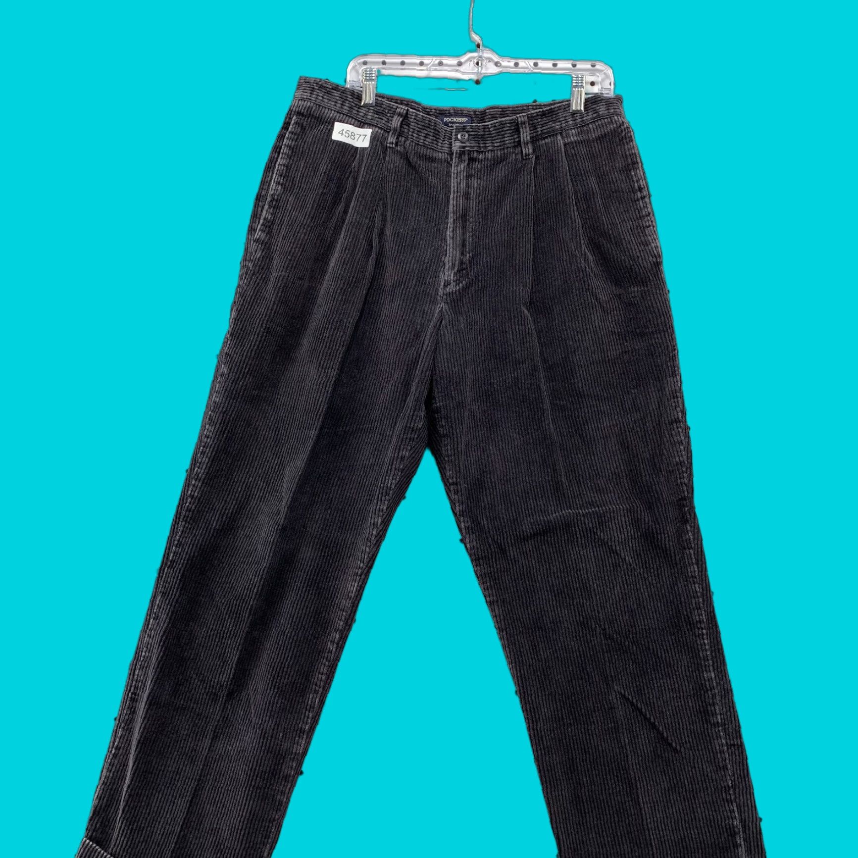 Dockers VINTAGE Dockers Khaki Corduroy Pants Mens 35x29 Gray Cuffed Corduroy Pants Mens 35x29 Khaki Gray Dockers Vintage Pants Mens 35 Inseam 29 Size US 35 - 1 Thumbnail