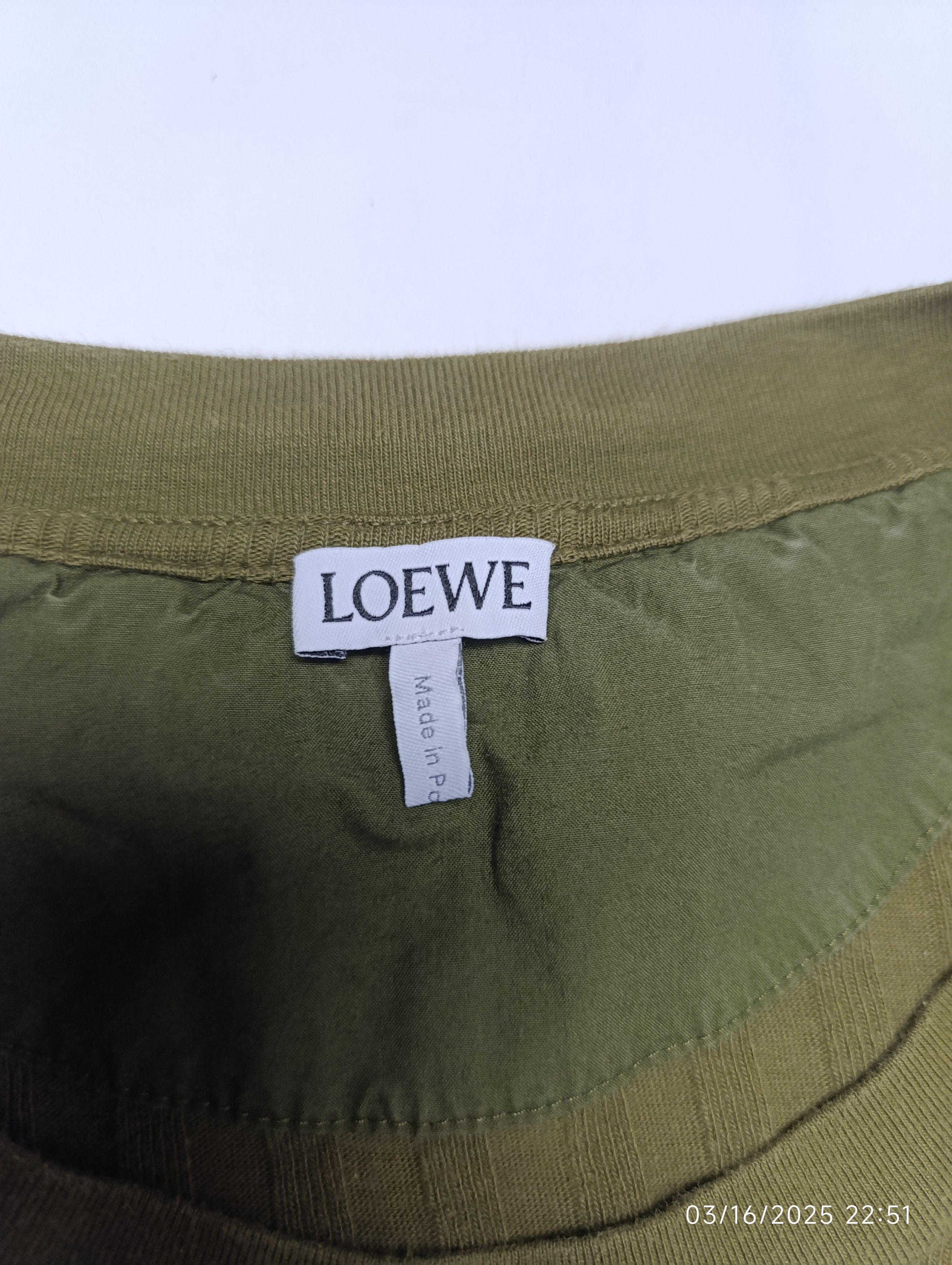 Loewe LOEWE ANAGRAM POCKET RIB-KNIT IN KHAKI GREEN Size M / US 6-8 / IT 42-44 - 6 Thumbnail