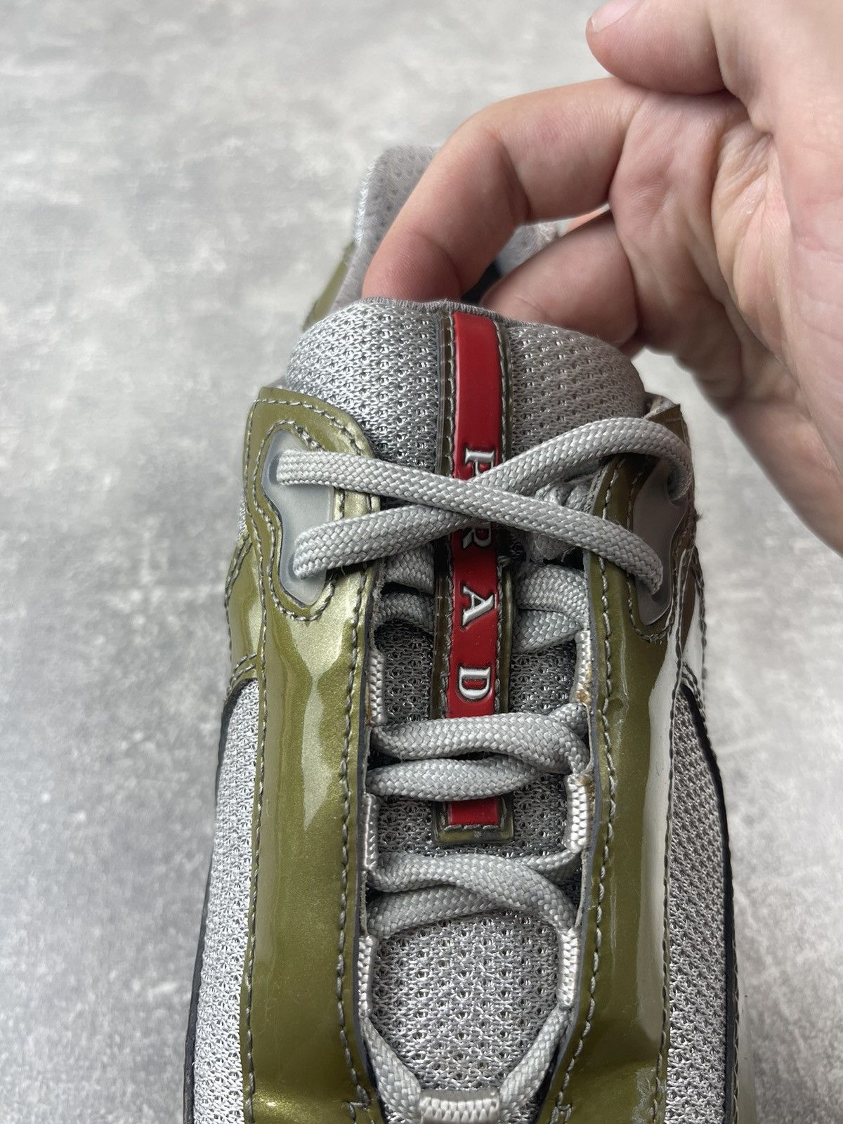 Prada × Vintage Prada Vintage Red Tab American Cup Platform Sneakers Size US 5.5 / IT 35.5 - 8 Thumbnail