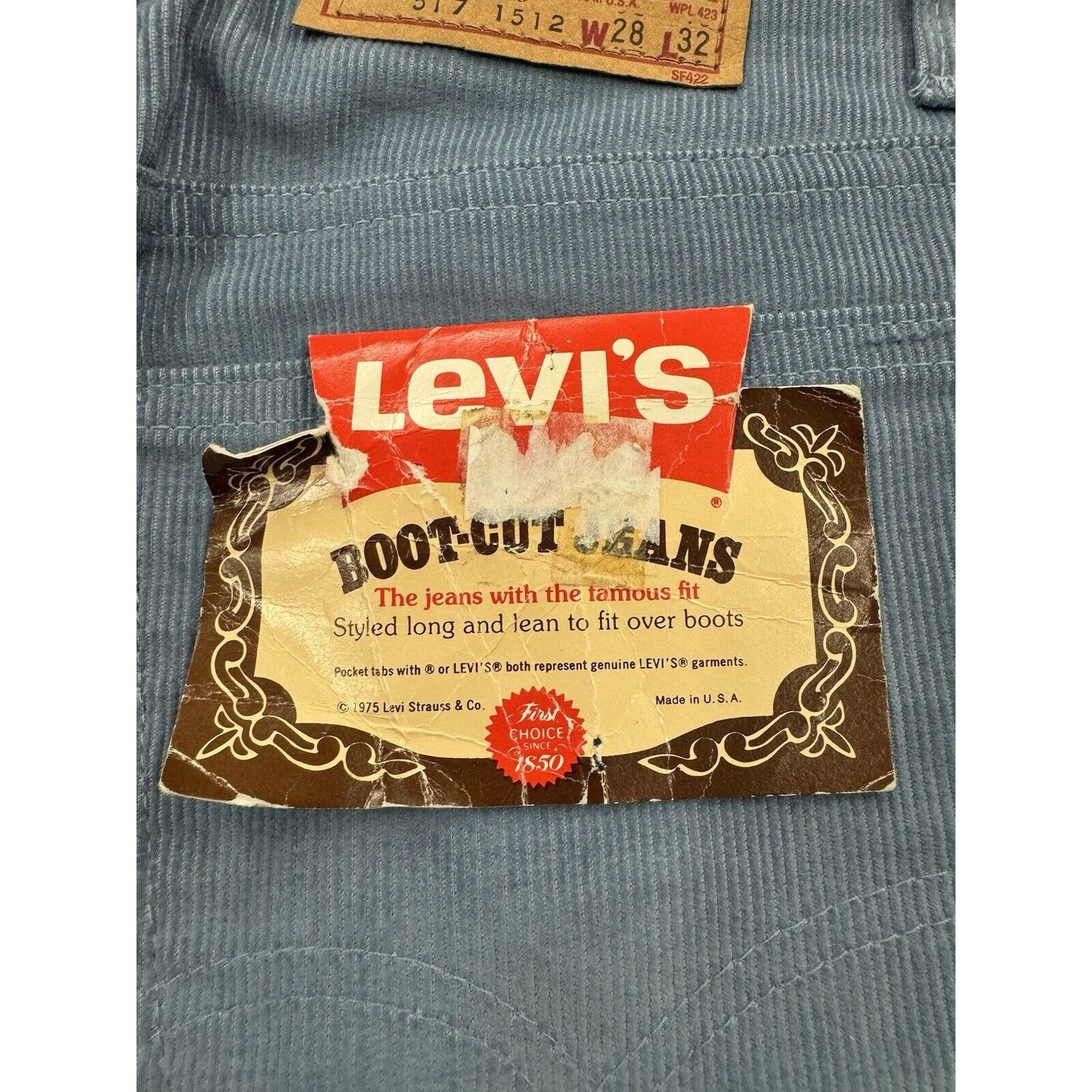 Levi's VINTAGE Deadstock 70s Levis 517 Pants Corduroy W28 X L32 Size US 28 / EU 44 - 5 Thumbnail