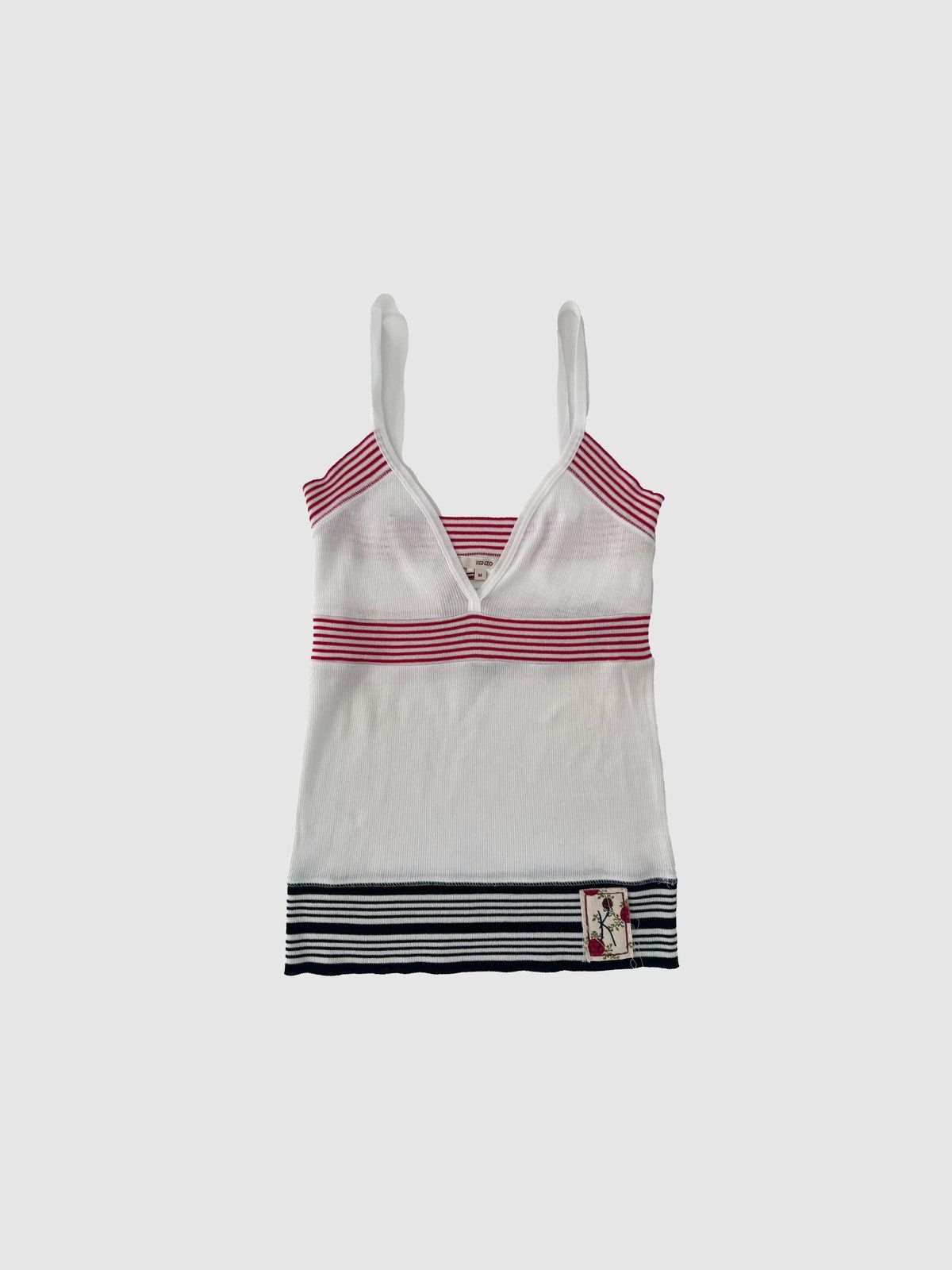 Kenzo Top white Kenzo with red and blue stripes Size M / US 6-8 / IT 42-44 - 1 Thumbnail
