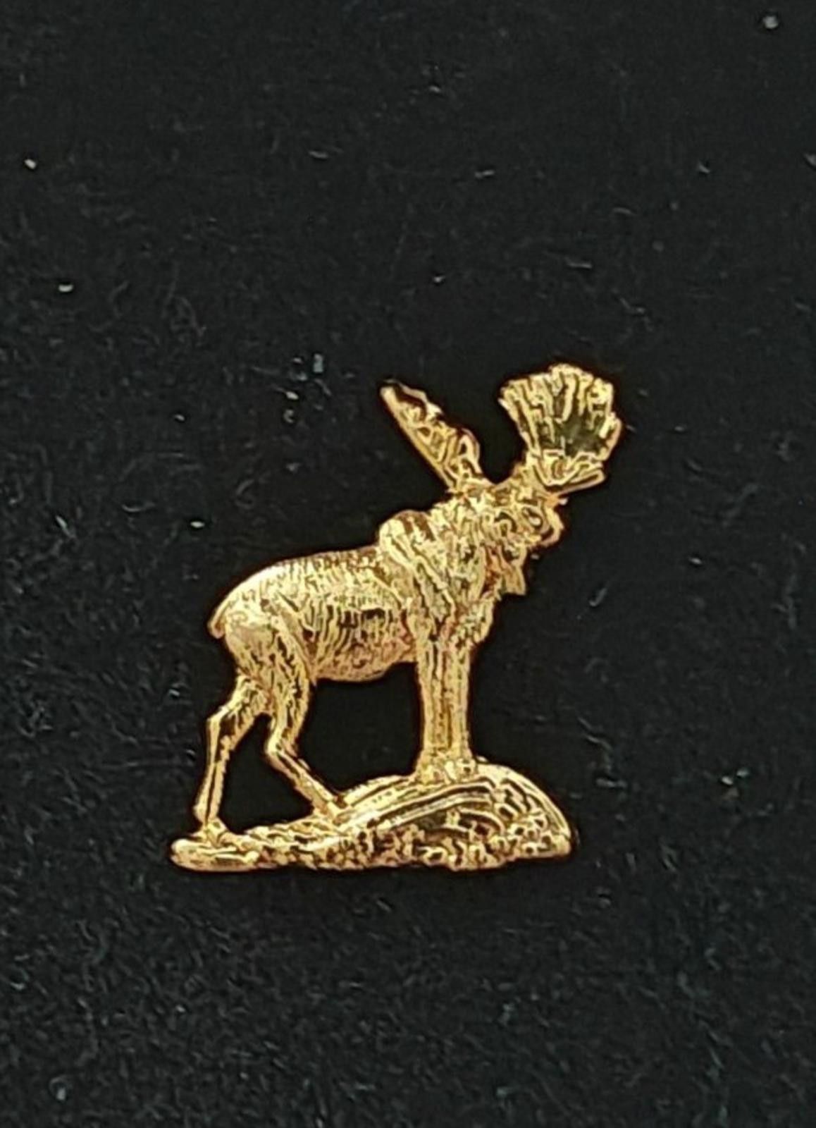 Other 1960s Gold Tone Textured Moose Tie Tack/Lapel Pin Size ONE SIZE - 7 Thumbnail