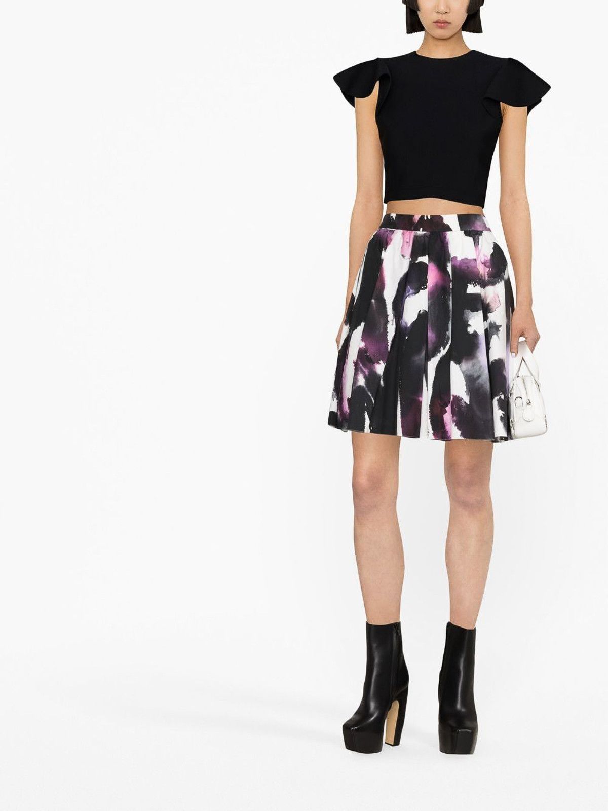 Alexander McQueen o1y0325 Mini Skirt in Multicolor Size 27" / US 4 / IT 40 - 4 Thumbnail