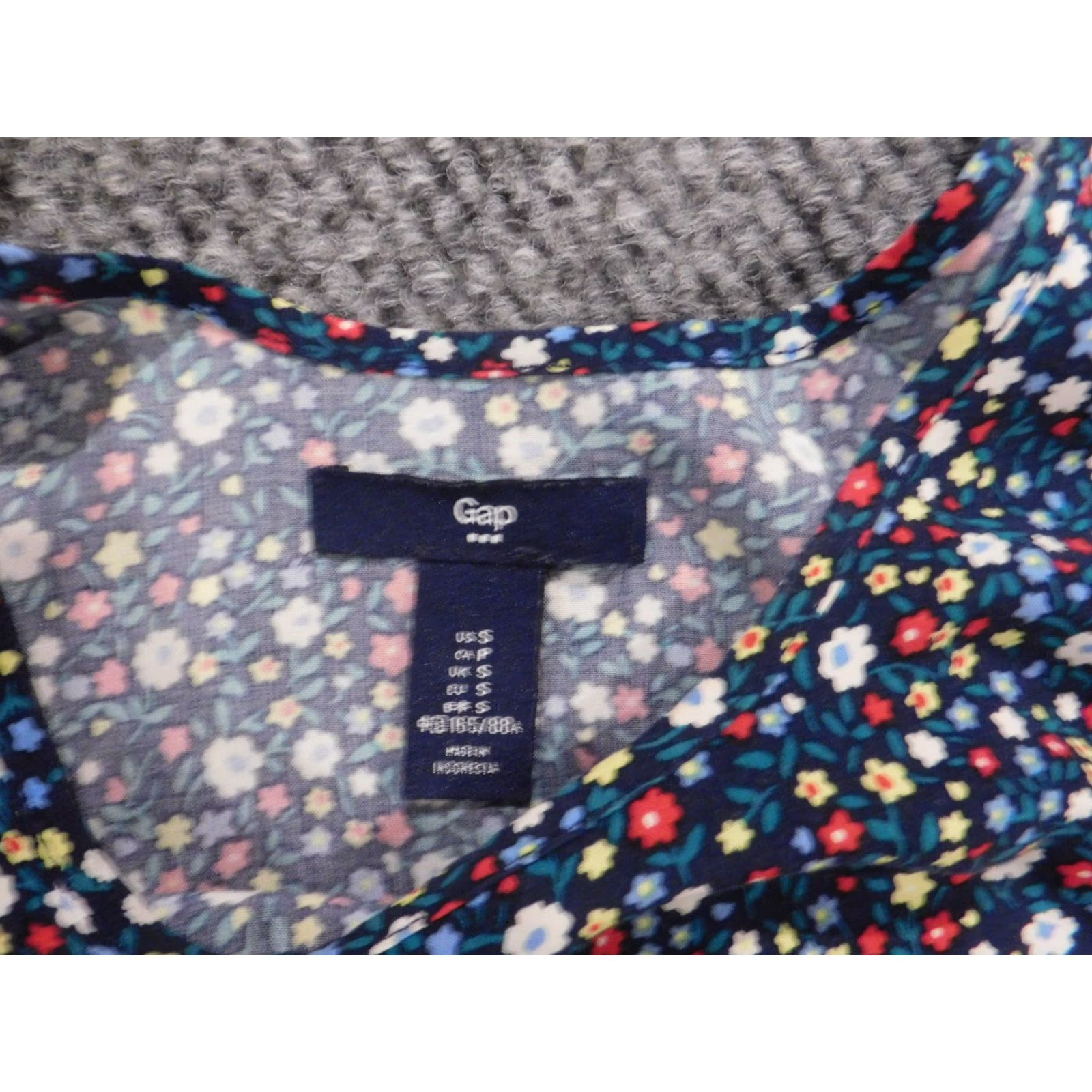 Gap Gap Dress A-Line Sundress Women Small Blue Floral Sleeveless Knit Viscose Rayon Dolman Sleeve Ruffle Long Dress Size S / US 4 / IT 40 - 4 Thumbnail