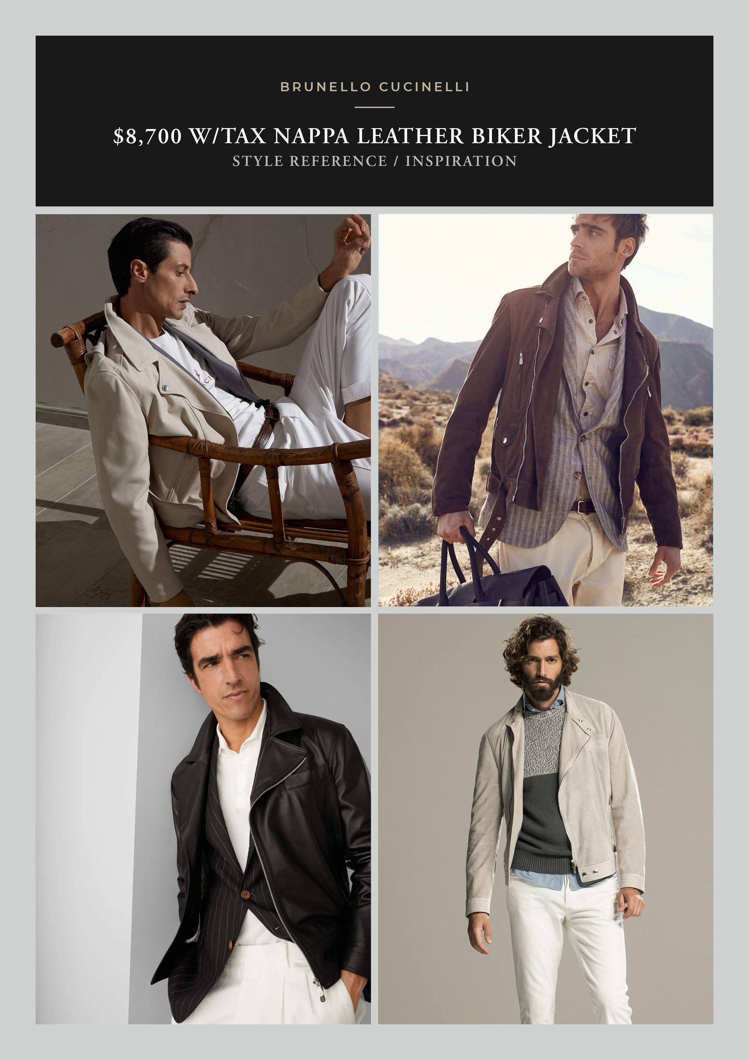 Brunello Cucinelli Fits 48-50, Effortless Cool $8,700 CUCINELLI Sage Biker Size US XS / EU 42 / 0 - 16 Thumbnail