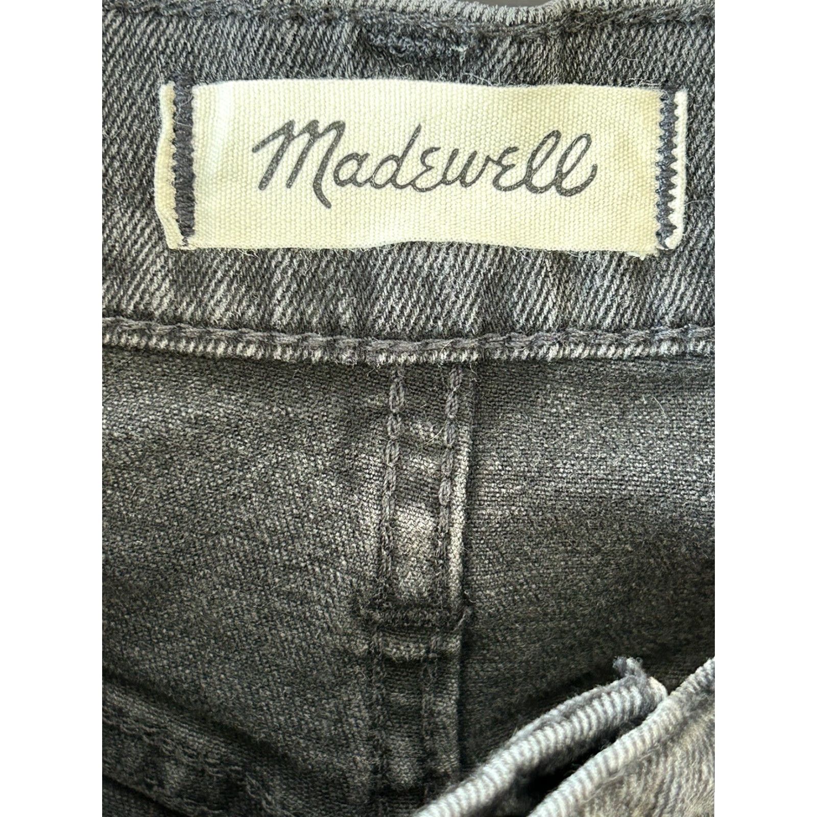 Madewell Madewell Women's Stretch Denim Straight Mini Skirt Size 27 Black Wash Size 27" / US 4 / IT 40 - 4 Thumbnail